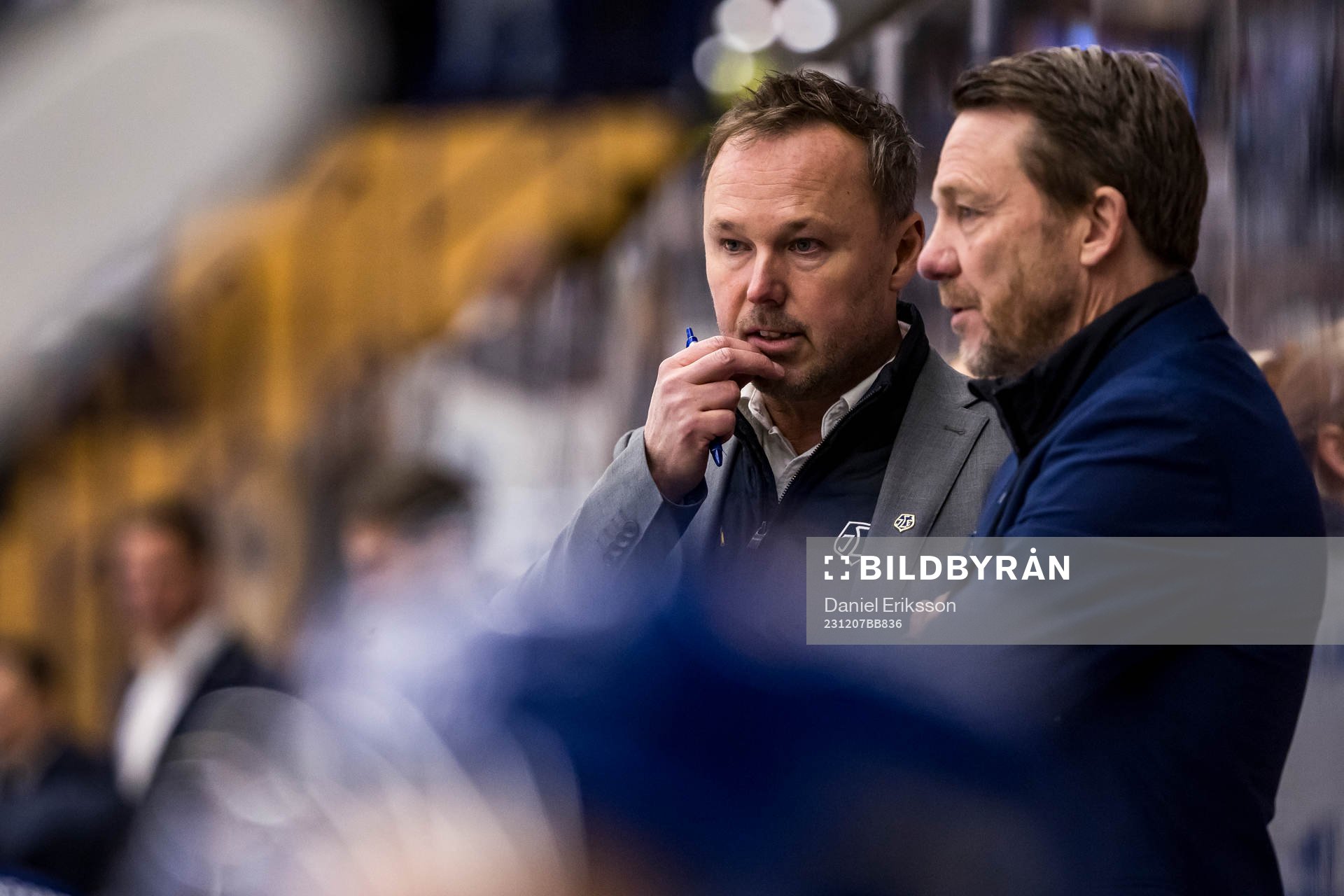 Leksands assisterande tränare Mikael Karlberg och tränare