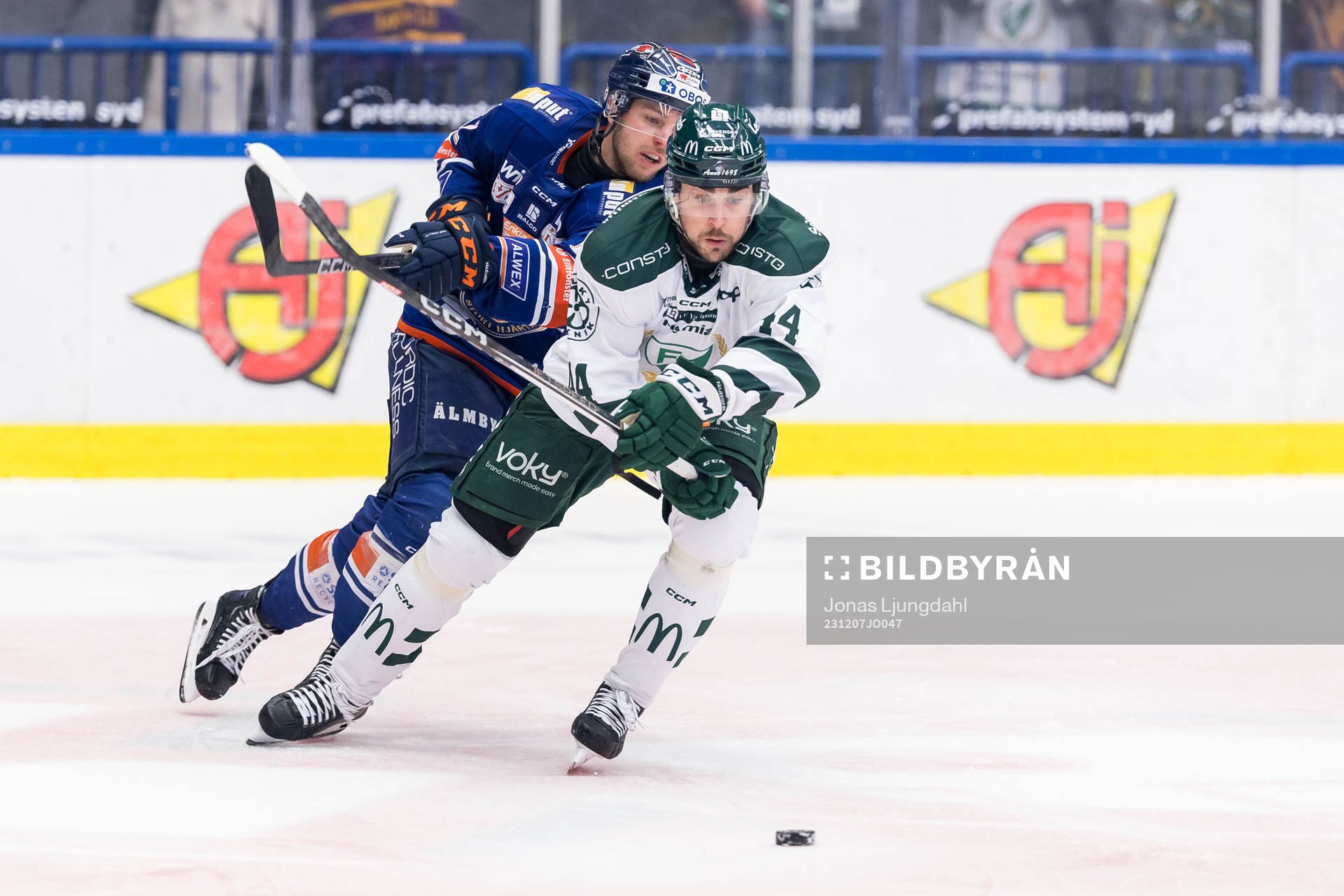 Växjö Lakers HCs Manuel Ågren och Färjestad BKs