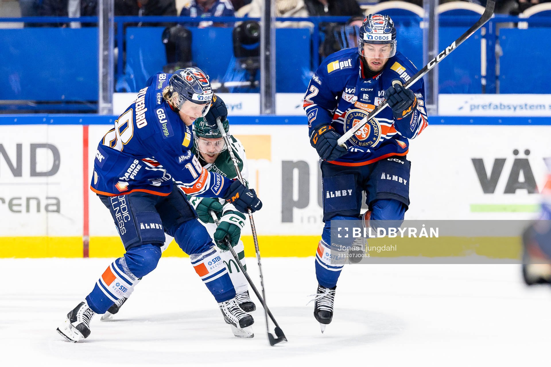 Växjös Marcus Sylvegård, Färjestads Joel Kellman och