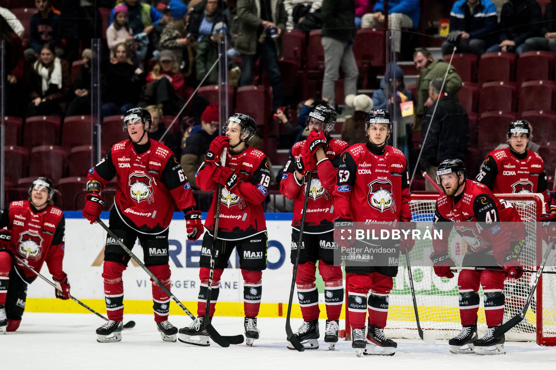 Malmö Redhawks spelare deppar