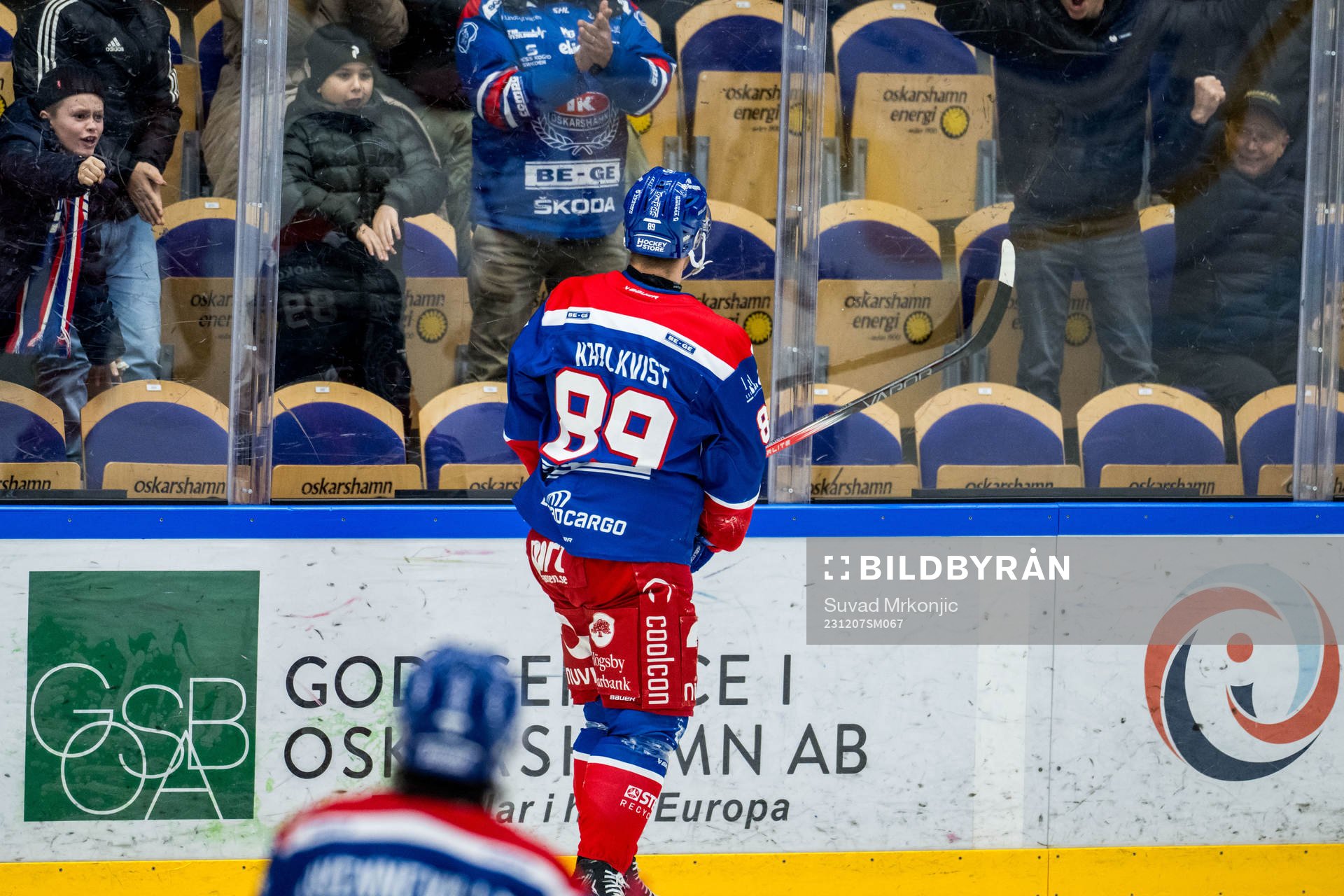Oskarshamns Patrik Karlkvist jublar
