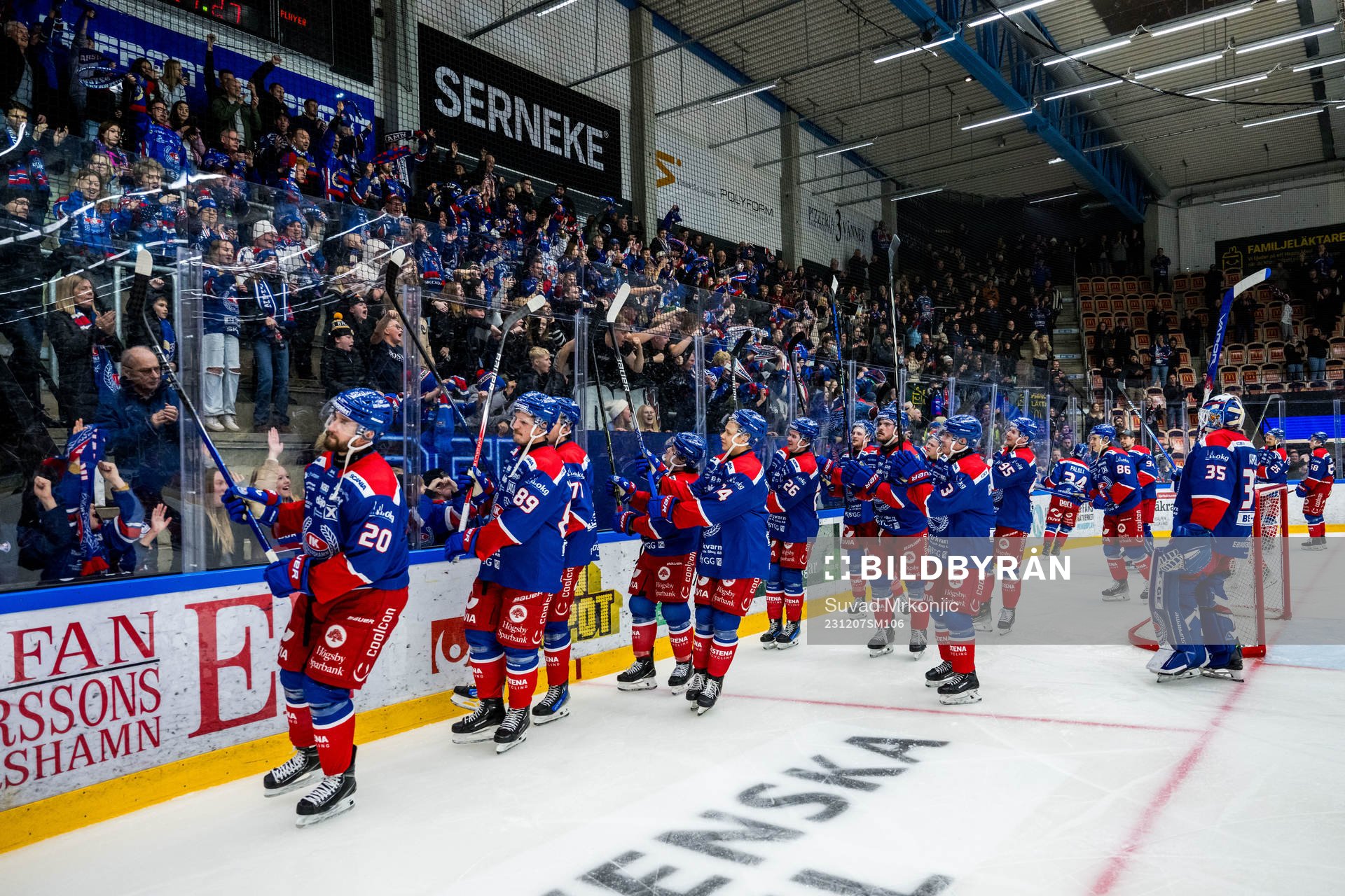 Oskarshamns spelare jublar