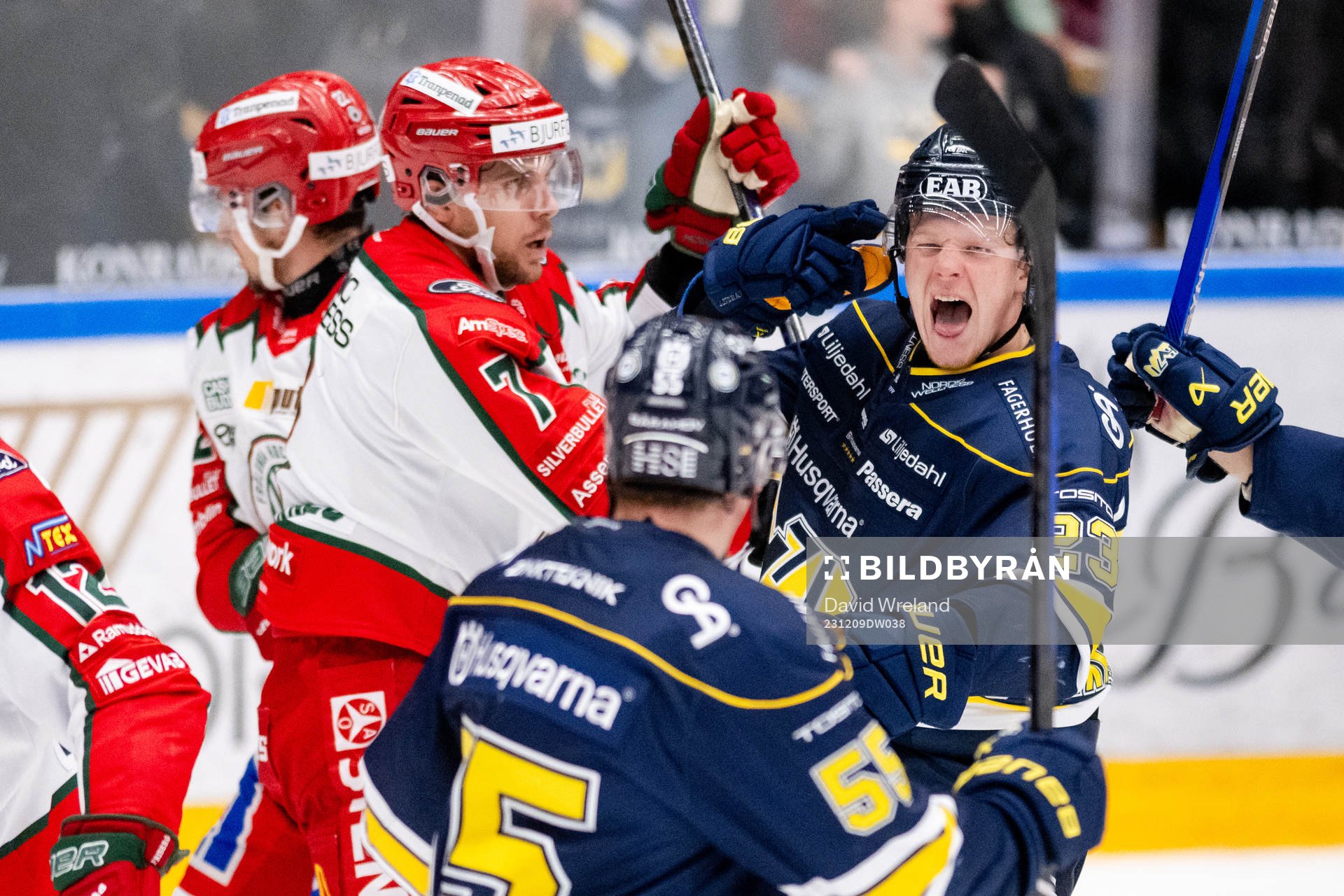 HV71s Åke Stakkestad jublar