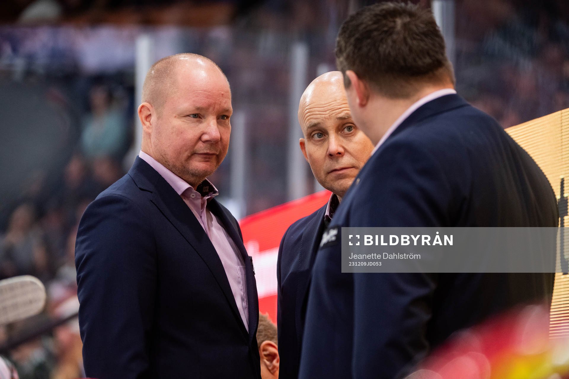 MoDos tränare Jonas Holmström, Mikael Sundell och Mattias