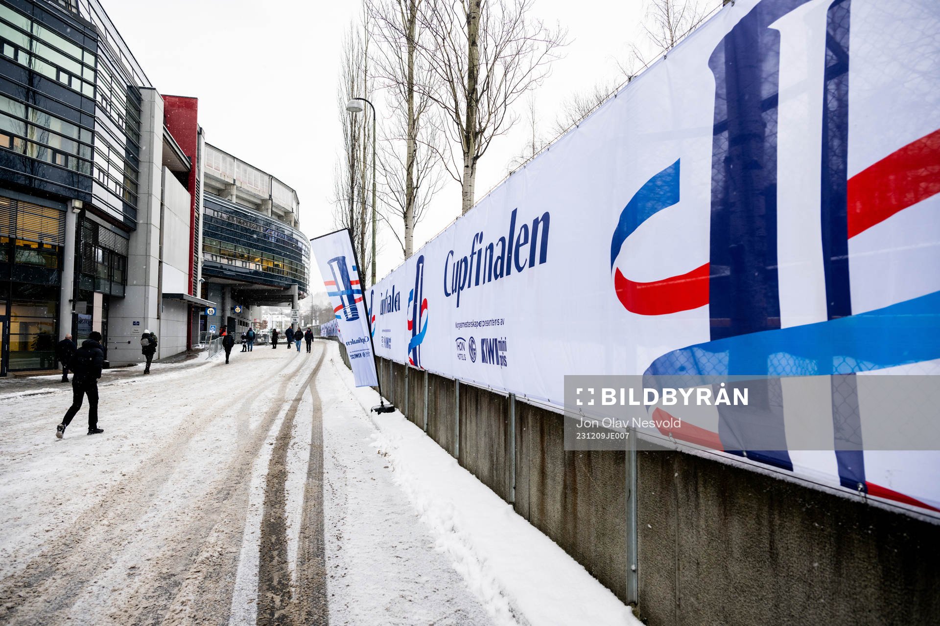 A banner outside of Ullevaal stadion