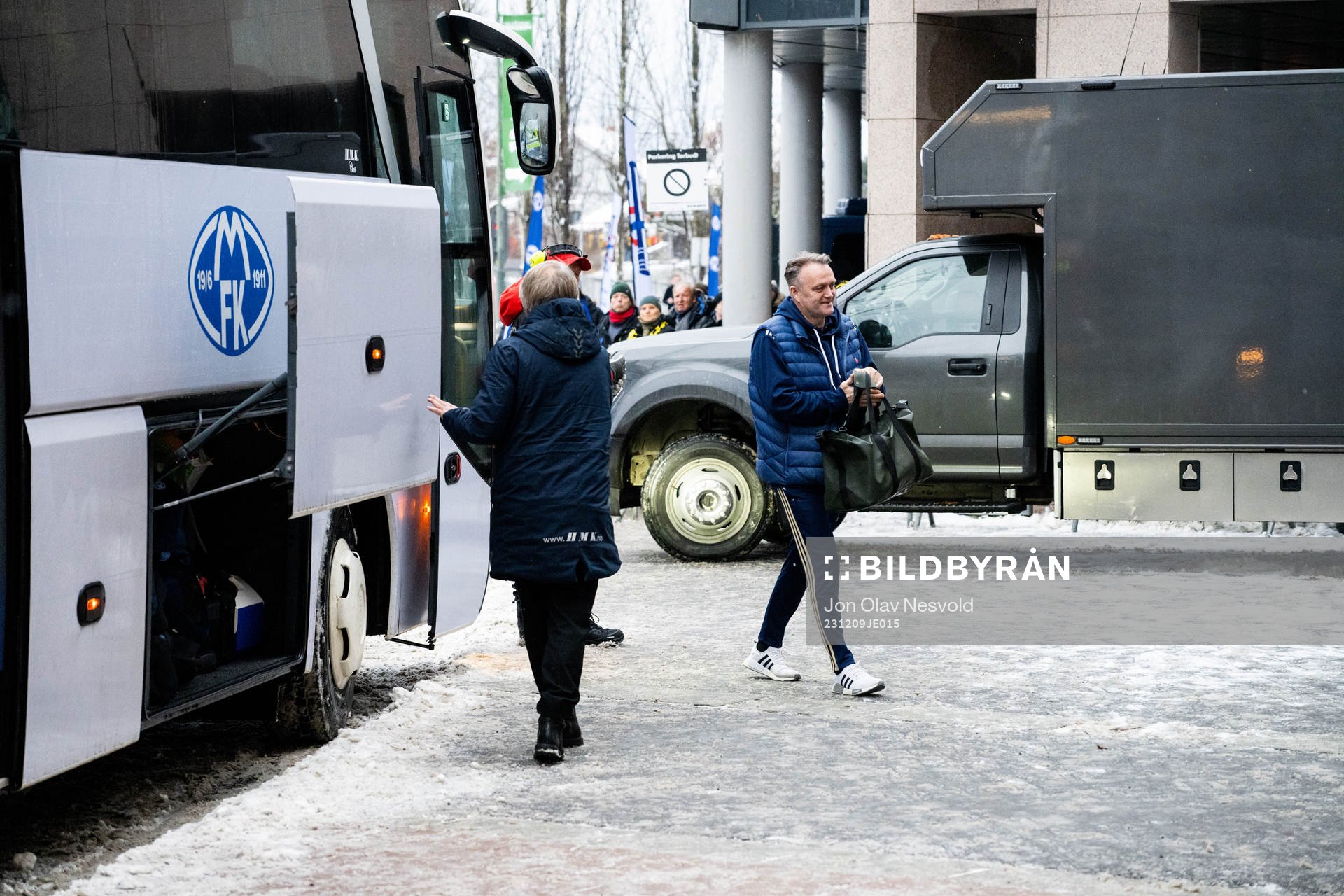 Erling Moe, head coach of Molde, arrives