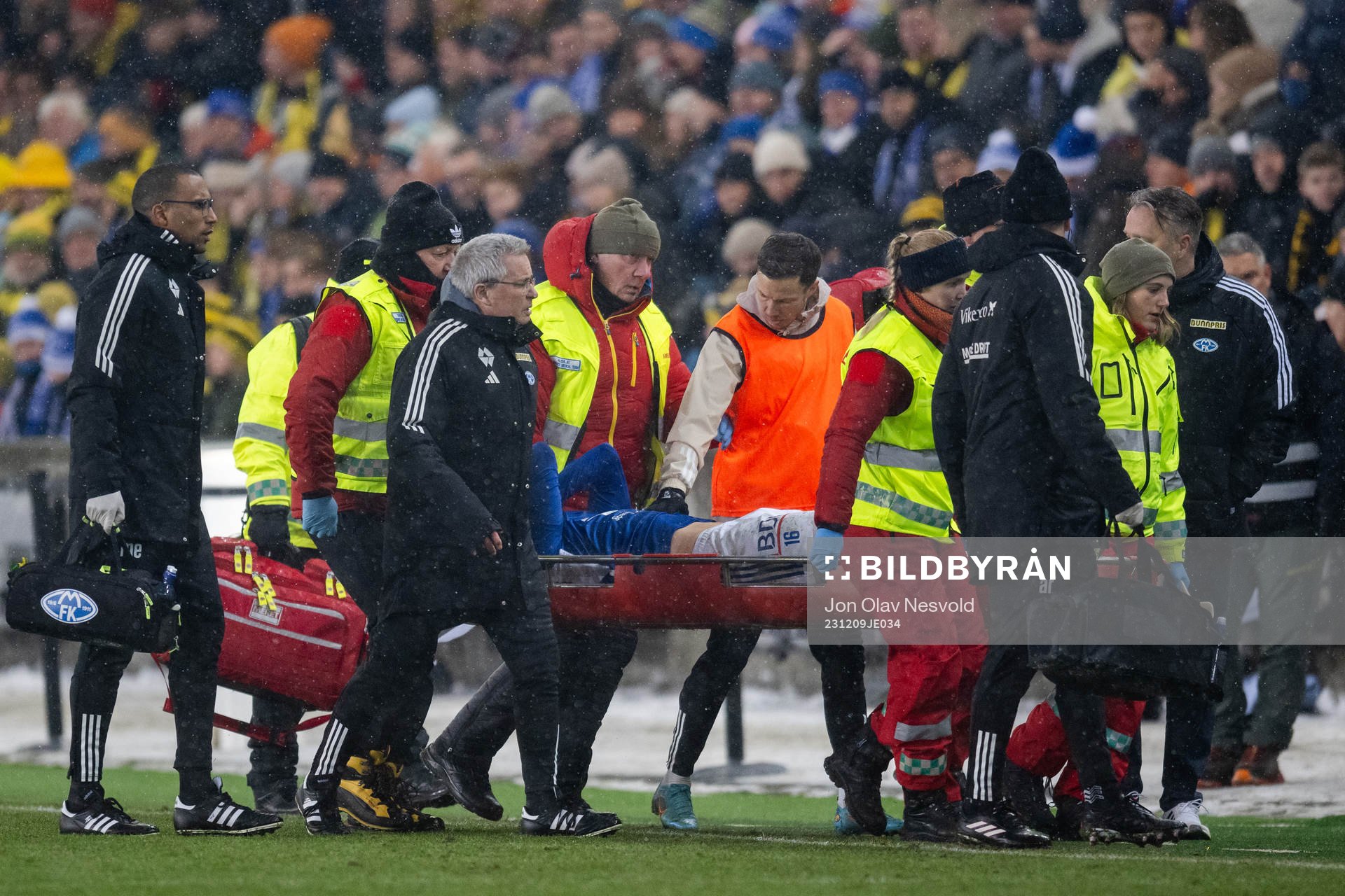 Emil Breivik of Molde in pain