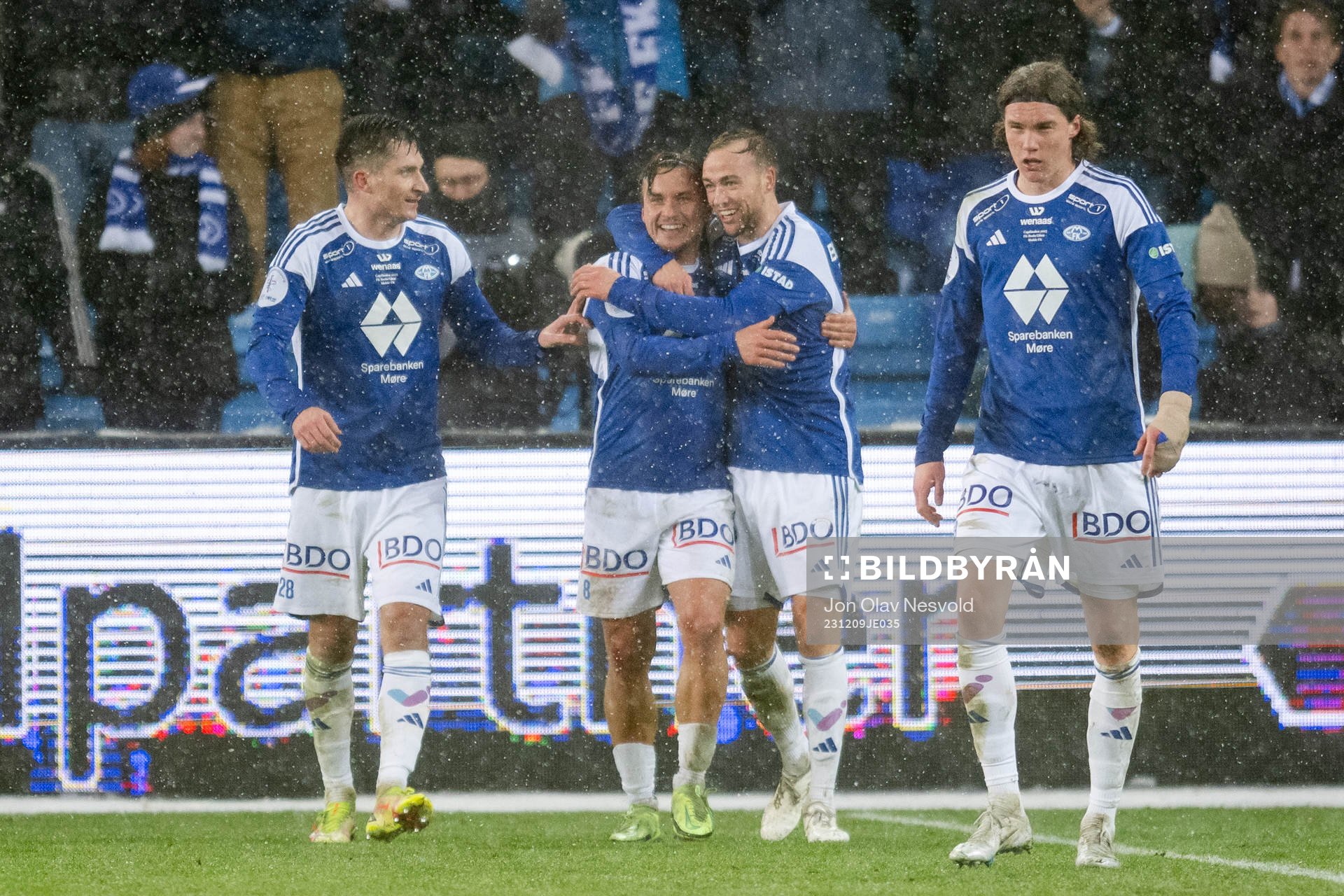 Fredrik Gulbrandsen of Molde celebrates the 0-1 goal