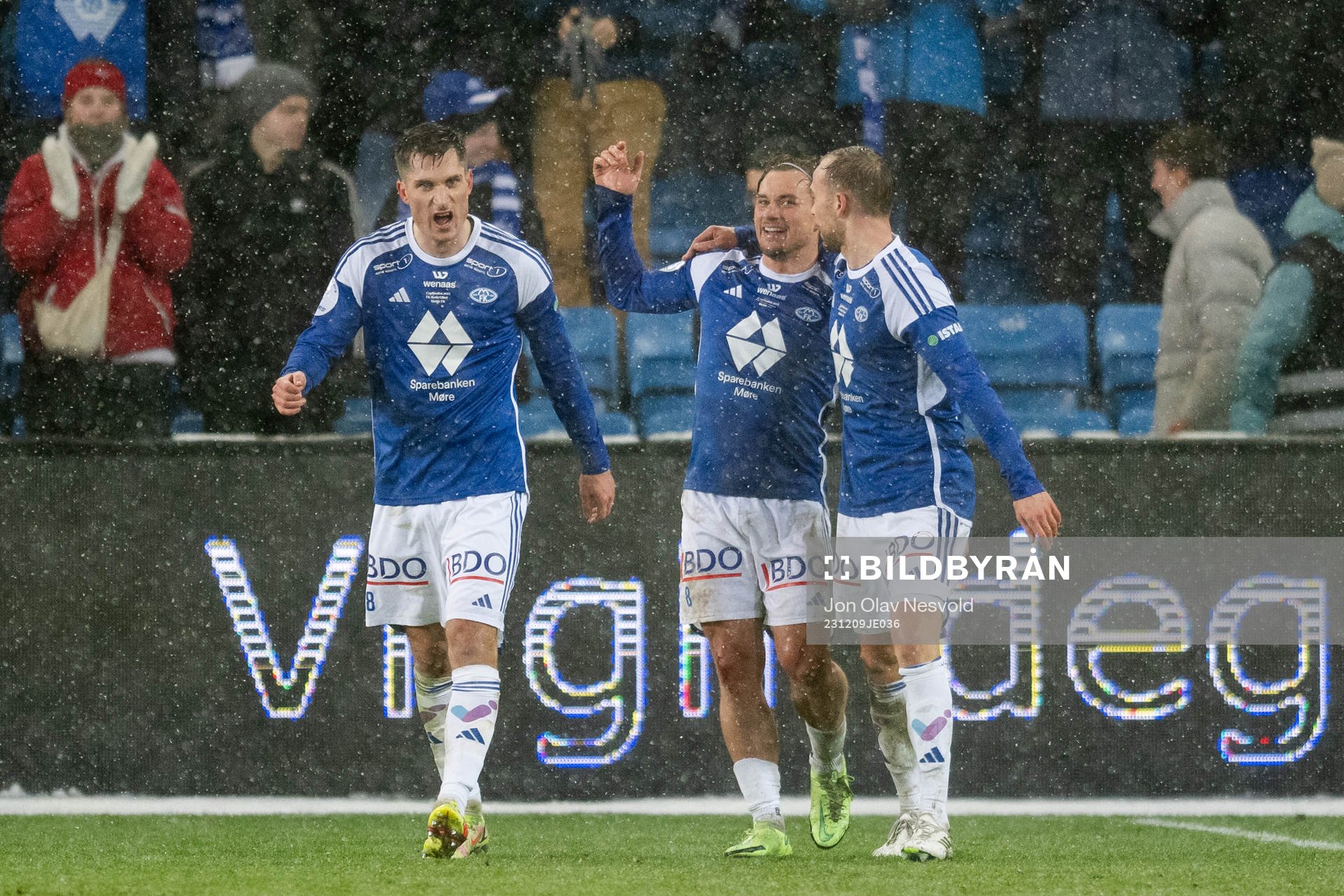 Fredrik Gulbrandsen of Molde celebrates the 0-1 goal
