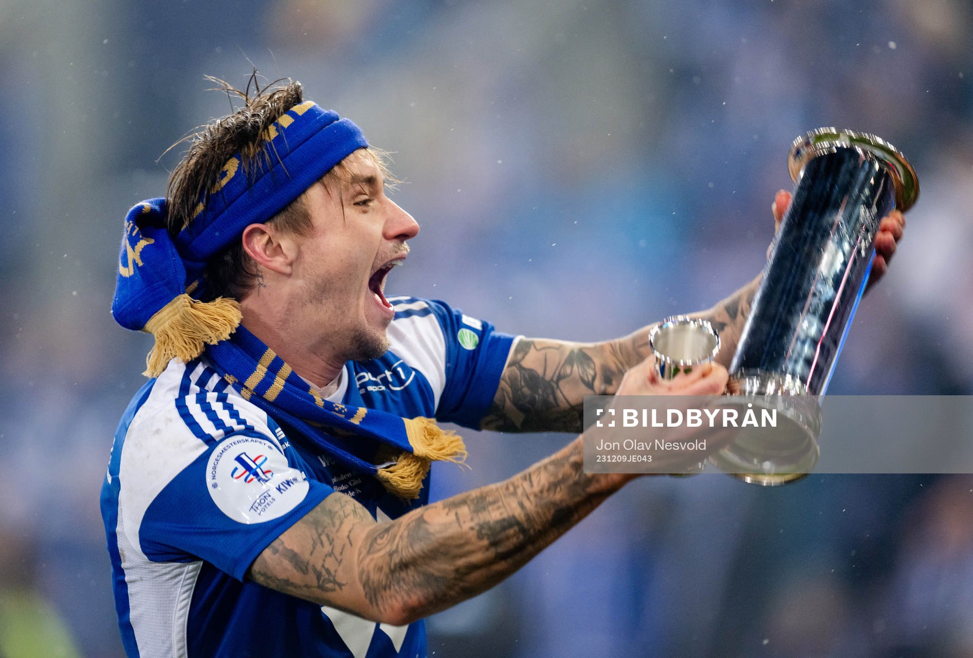 Fredrik Gulbrandsen of Molde celebrates