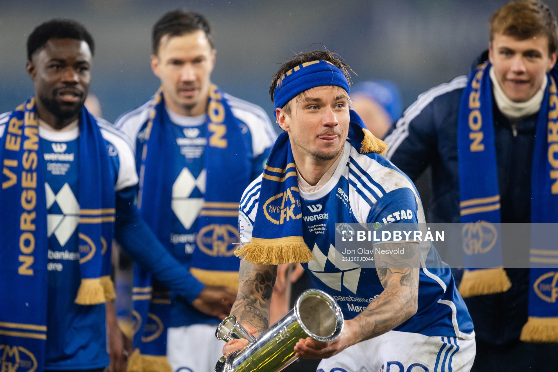 Fredrik Gulbrandsen of Molde celebrates