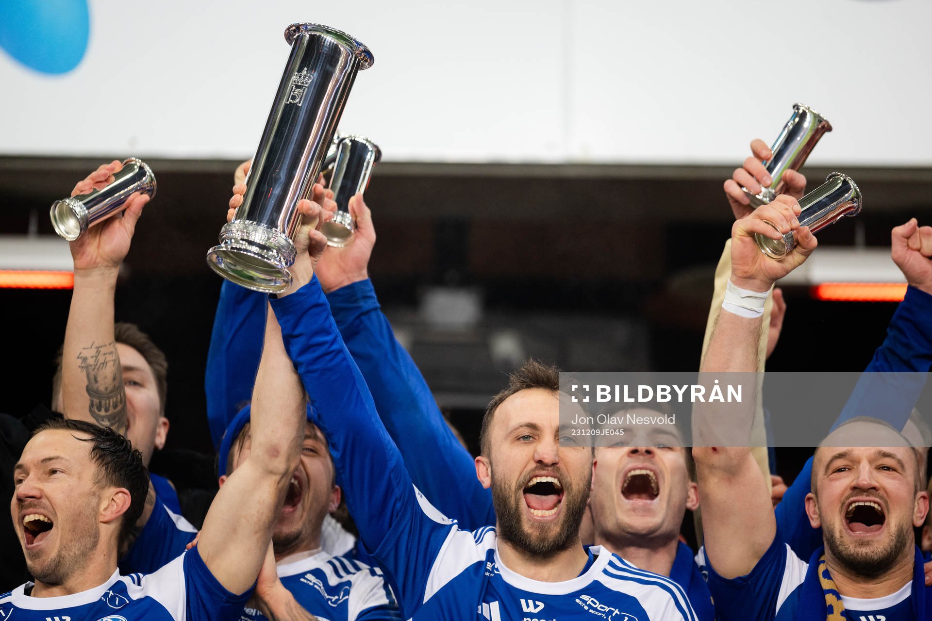 Magnus Wolff Eikrem of Molde celebrates after  the cup final match between Bodø/Glimt and Molde on December 9, 2023 in Oslo. 