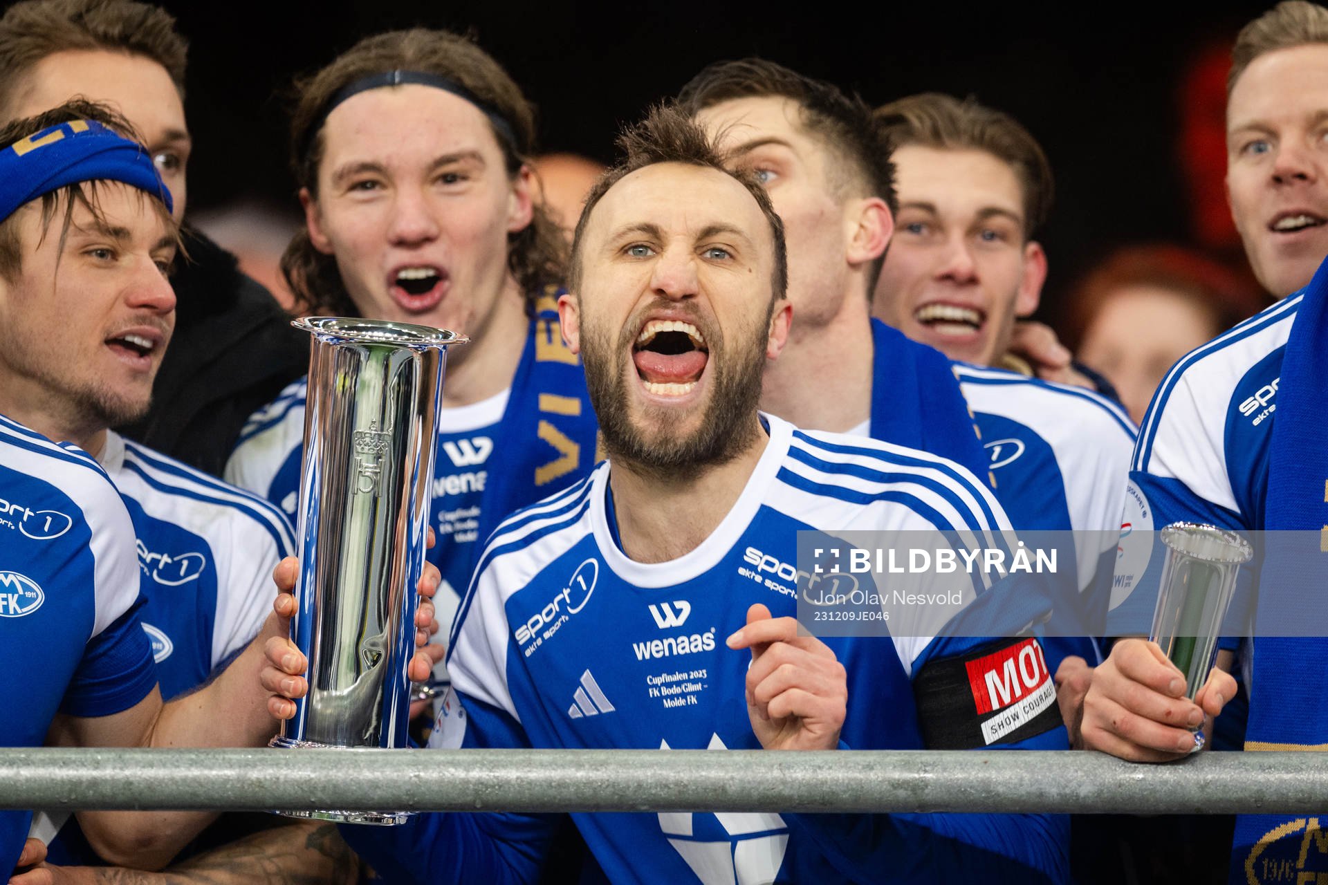 Magnus Wolff Eikrem of Molde celebrates