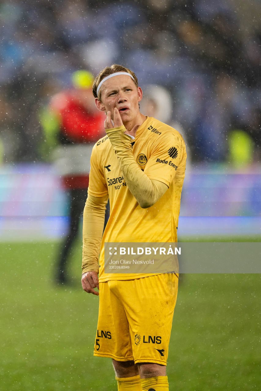 Tobias Fjeld Gulliksen of Bodø/Glimt looks dejected