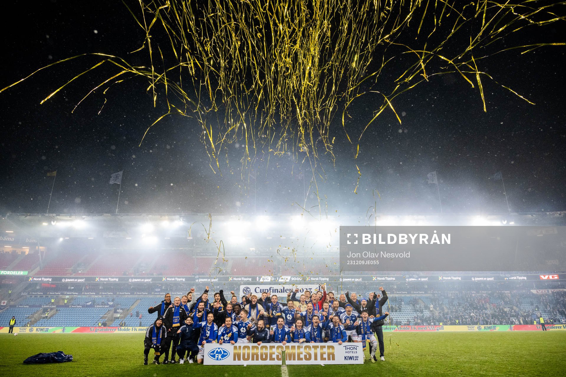 Players of Molde celebrate