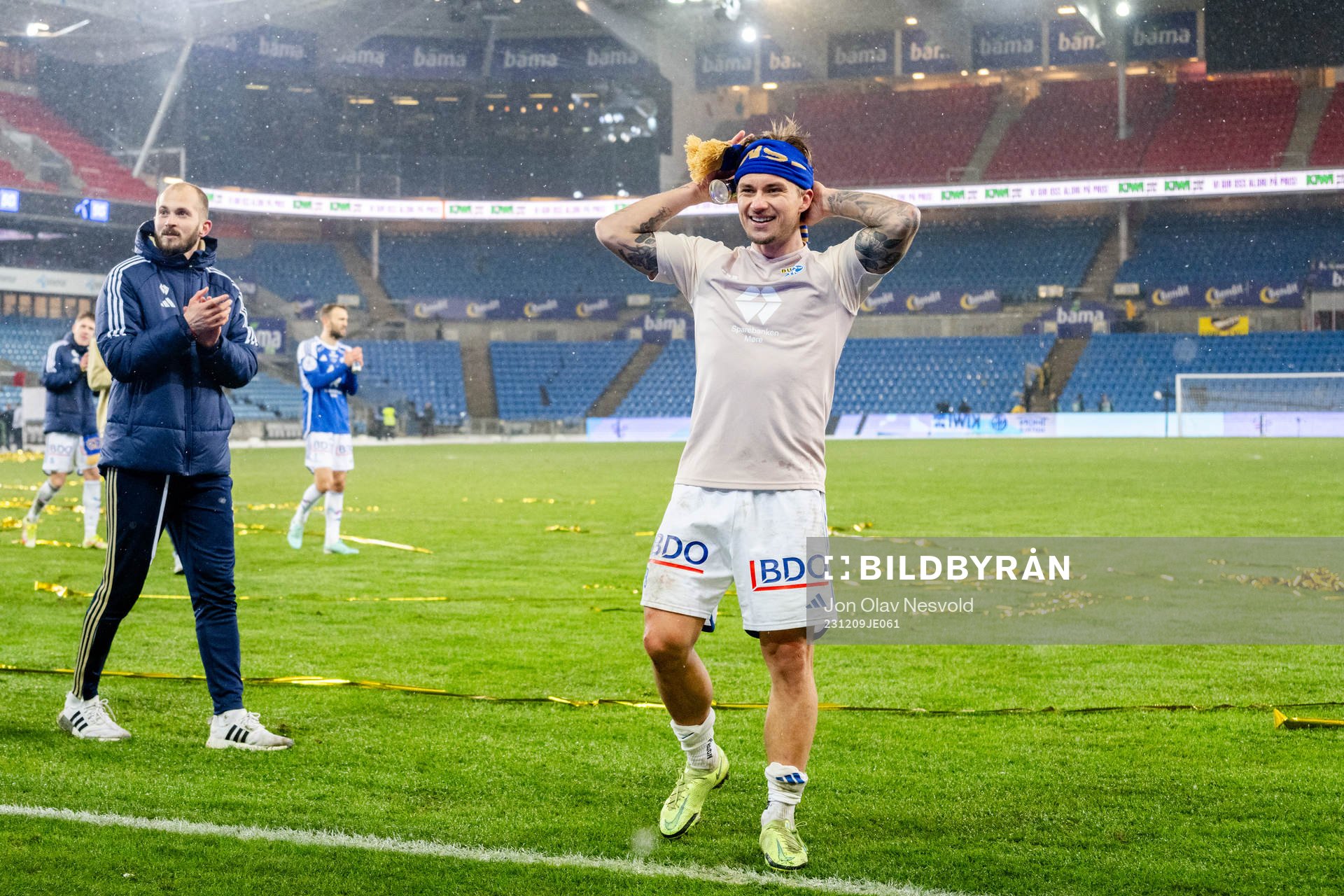 Fredrik Gulbrandsen of Molde celebrate