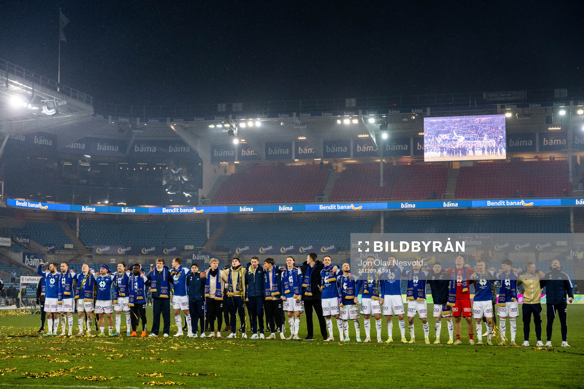 Players of Molde celebrate