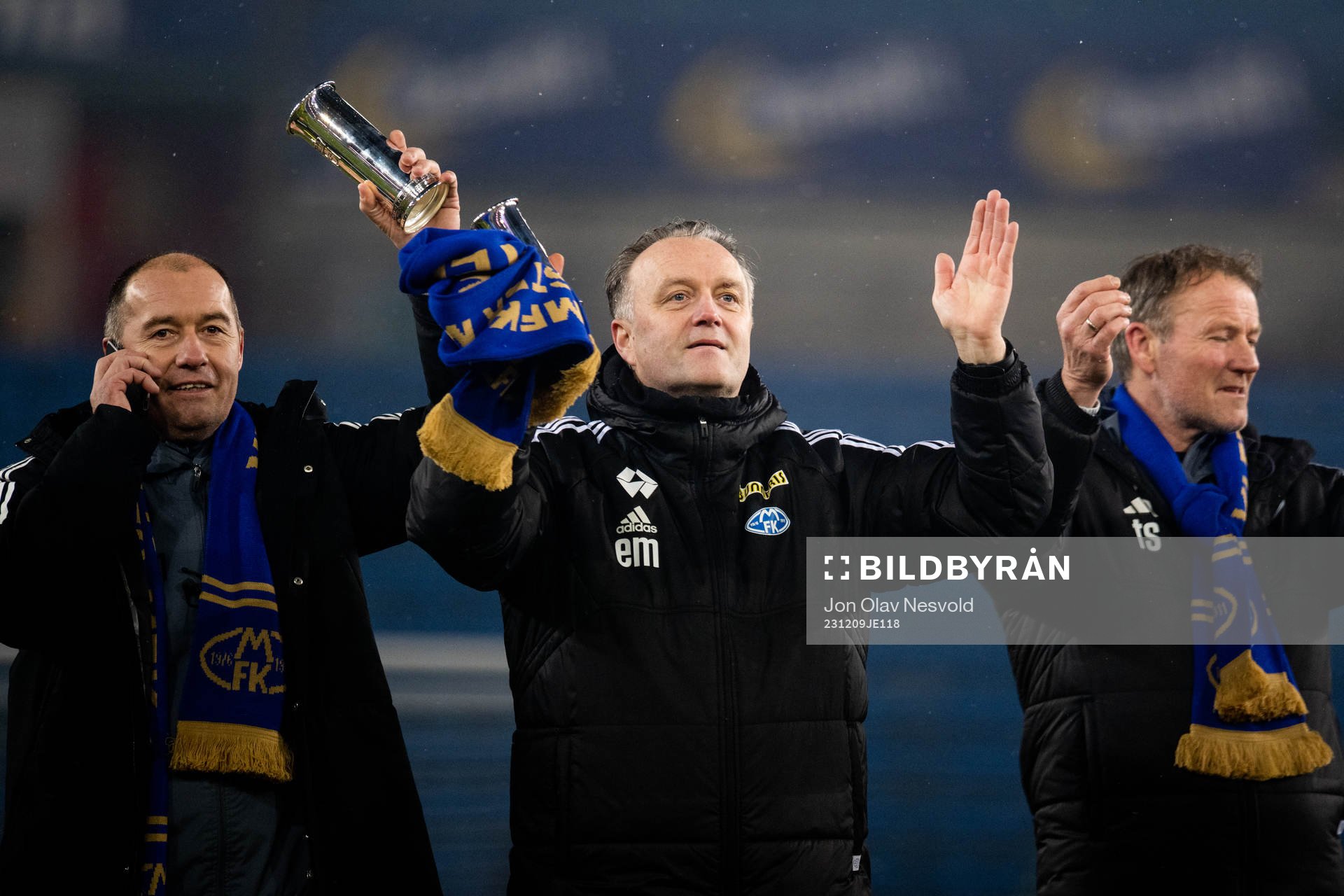 Head coach Erling Moe of Molde celebrates