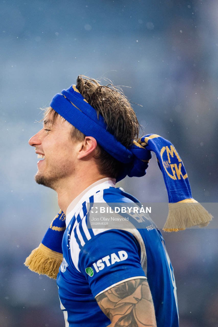 Fredrik Gulbrandsen of Molde celebrates
