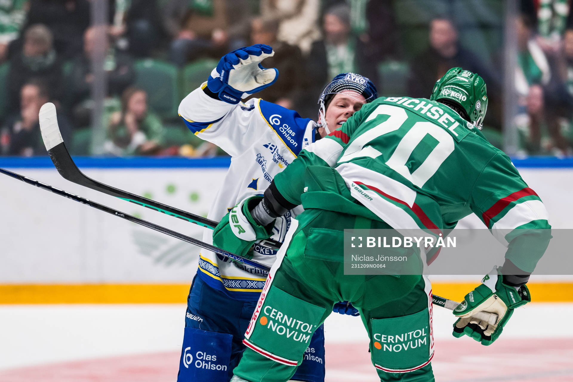 Leksands Patrik Zackrisson och Rögles Lian Bichsel