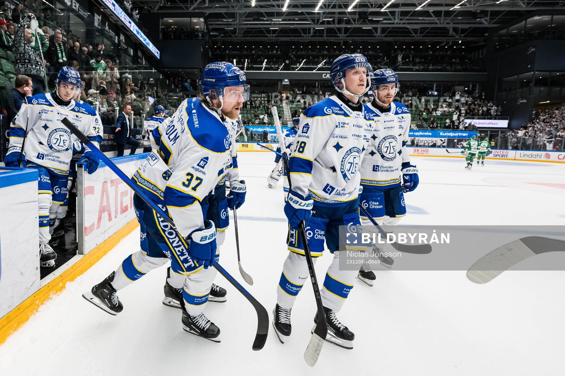 Leksands Anton Lindholm och Olle Alsing jublar