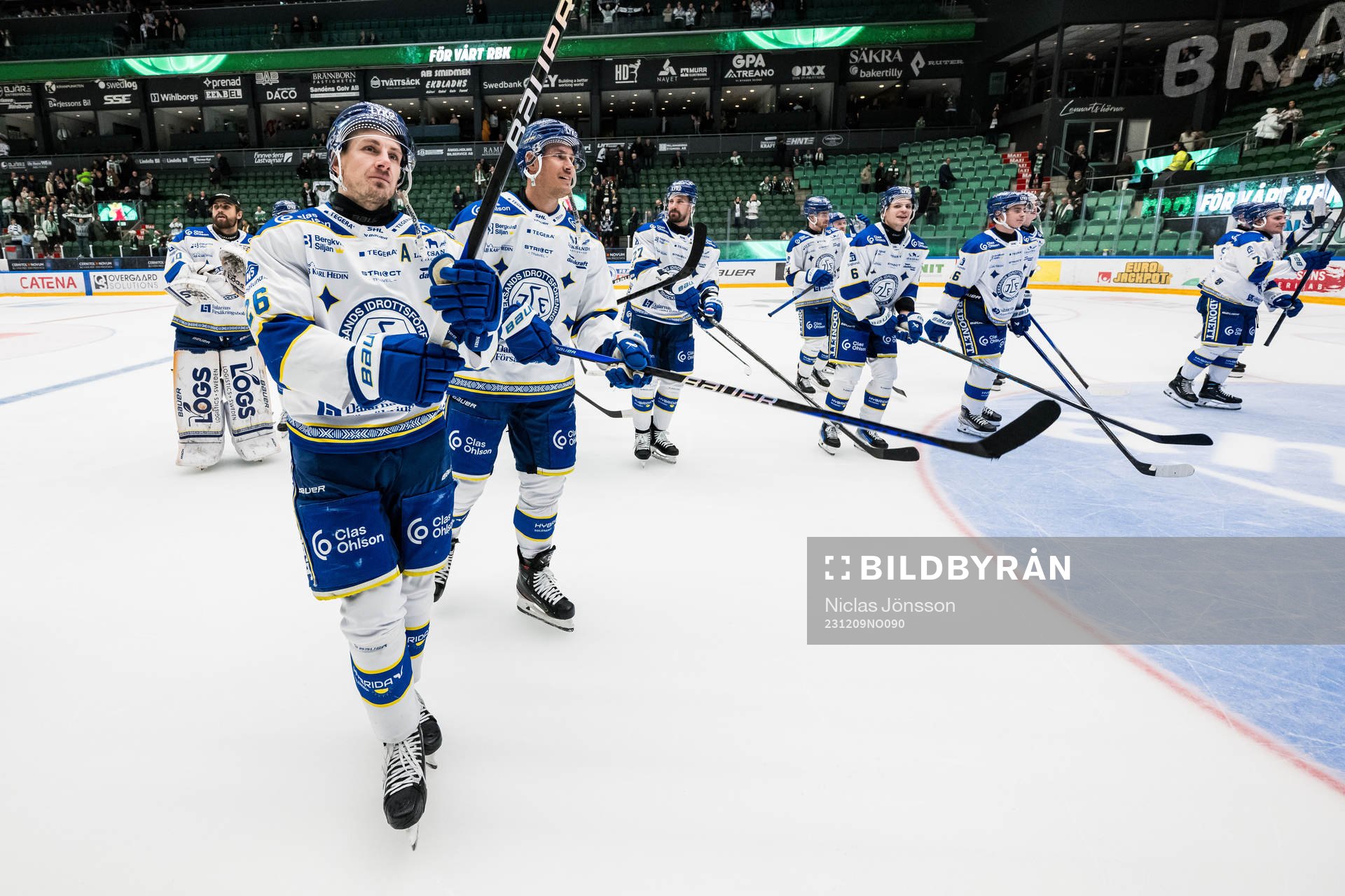 Leksands Patrik Noren  och Jon Knuts jublar