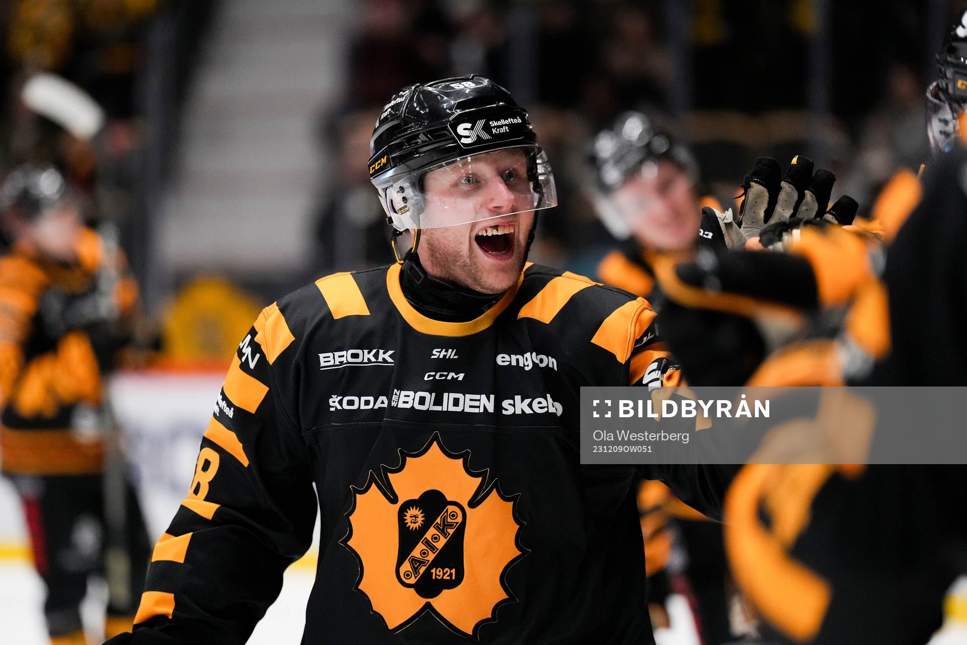 Skellefteås Oskar Nilsson jublar