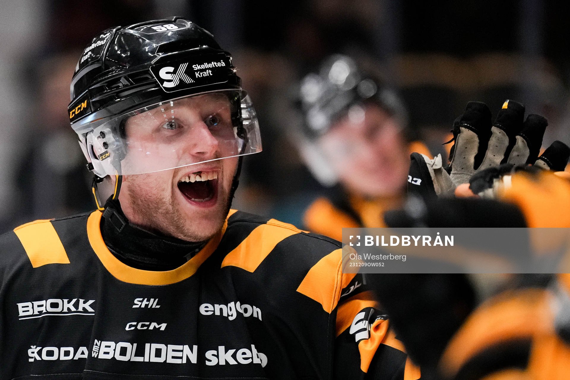 Skellefteås Oskar Nilsson jublar