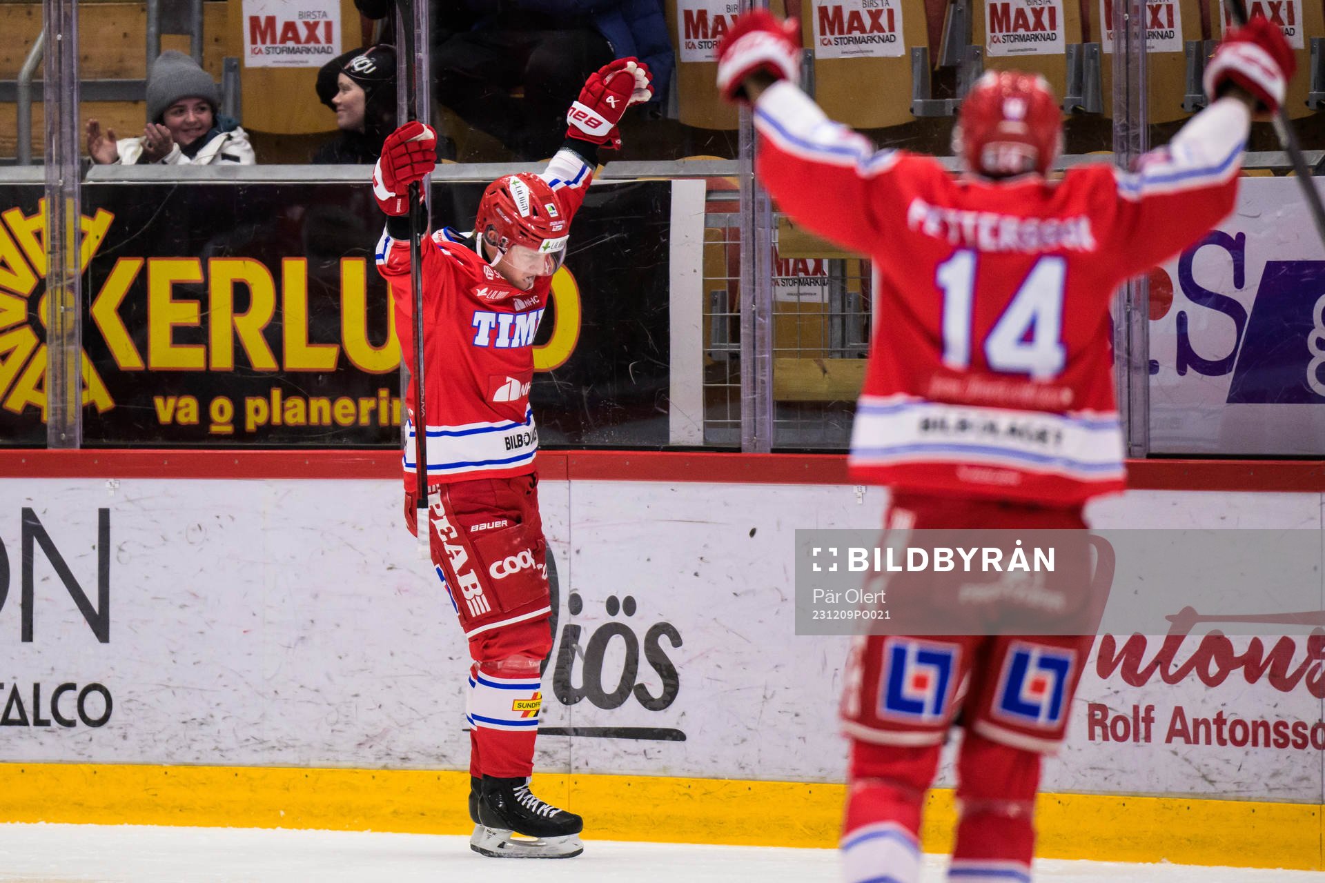 Timrås Axel Rindell jublar