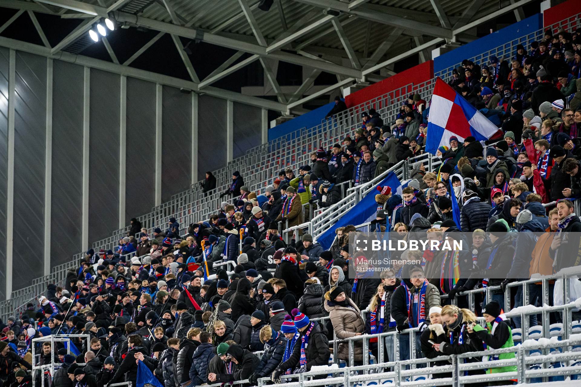 Spectators in the stands