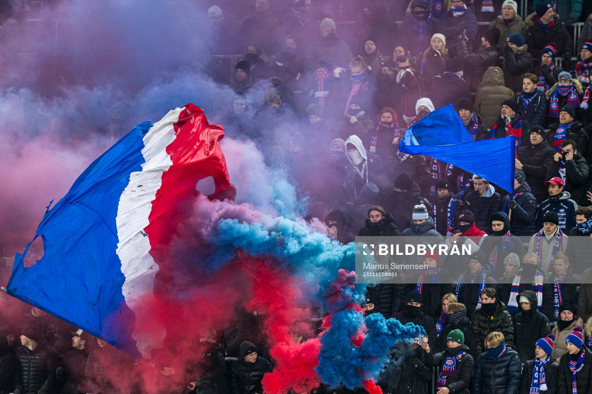 Spectators in the stands