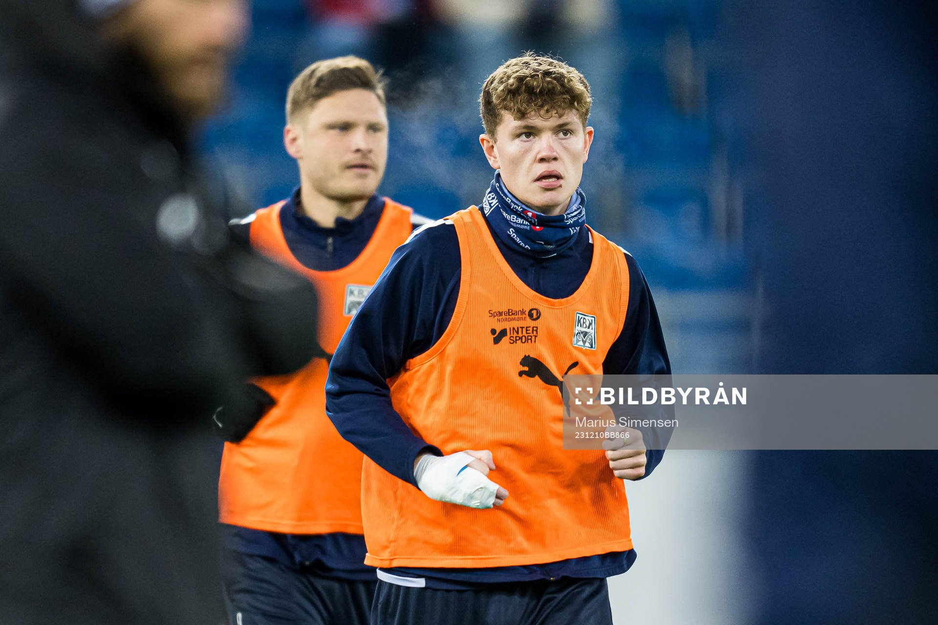 Max Normann Williamsen of Kristiansund warms up