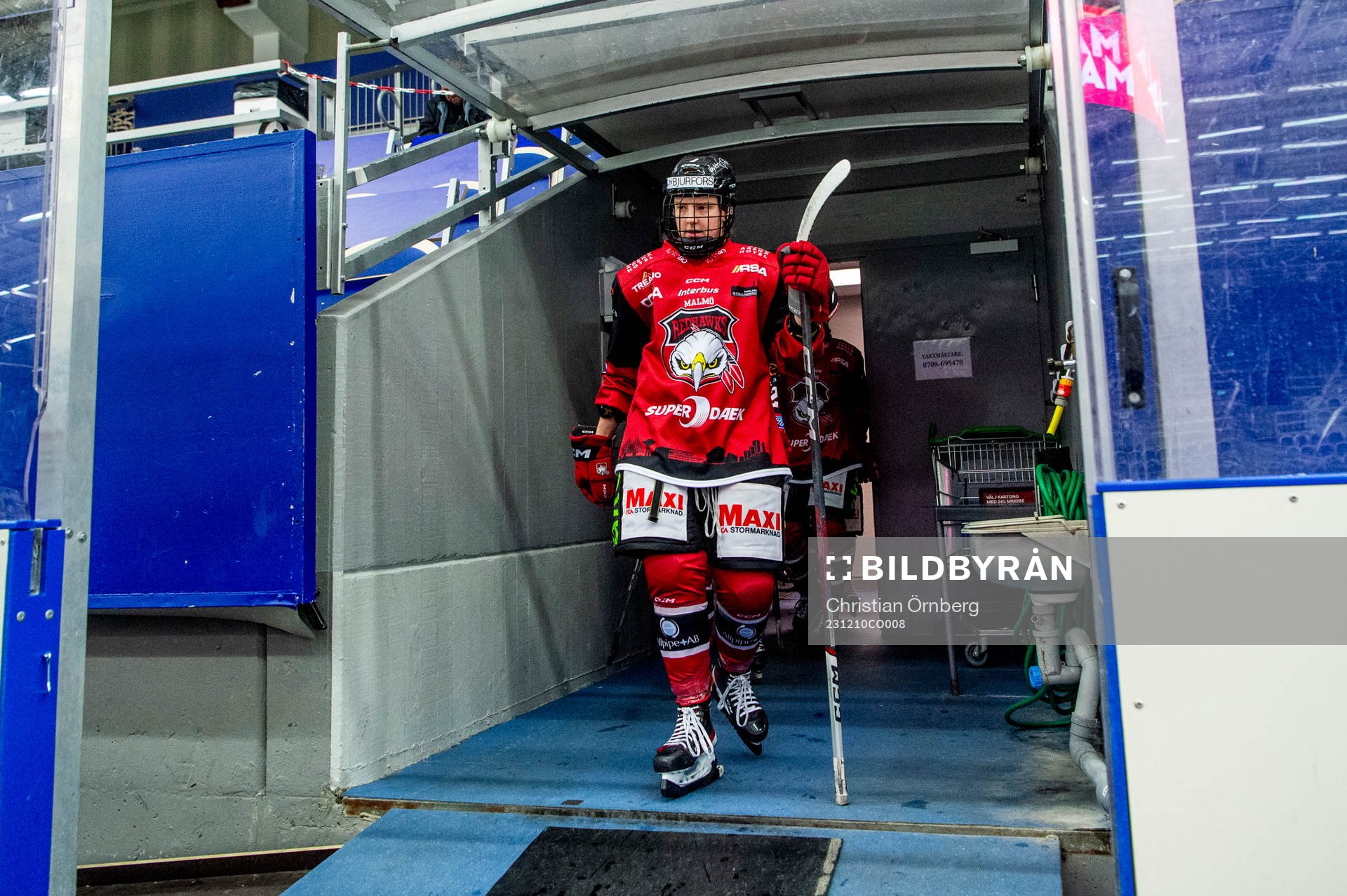 Malmö Redhawks Siobhan Birch går ut på isen