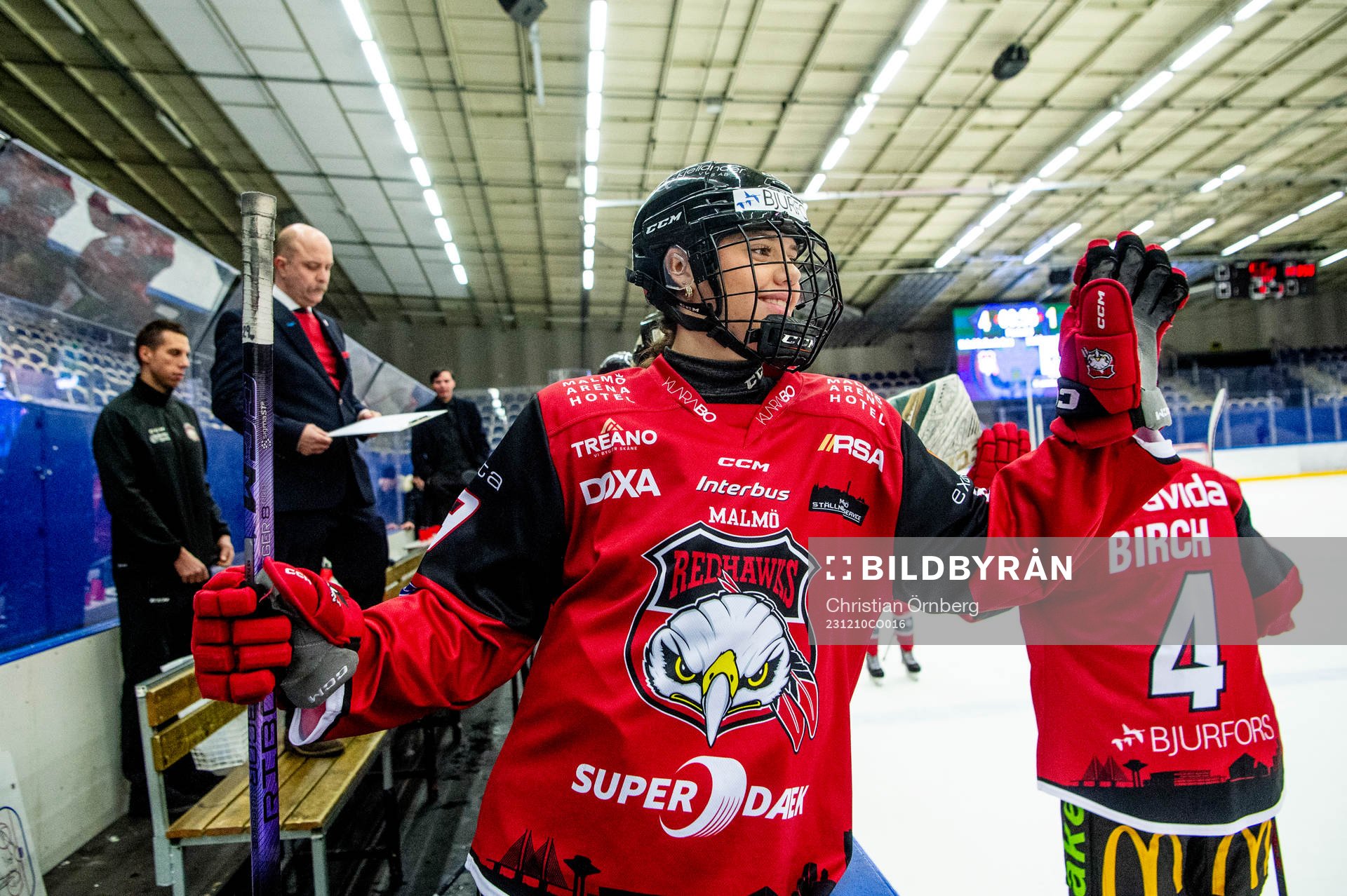 Malmö Redhawks Gunnborg Johannsdottir jublar