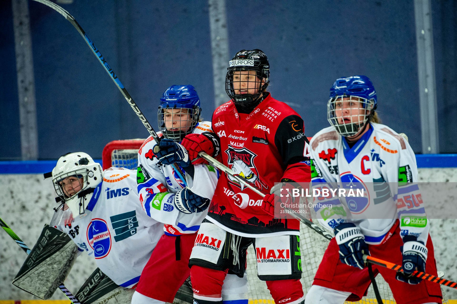 Malmö Redhawks Siobhan Birch mot Hvidovres Klara Holm