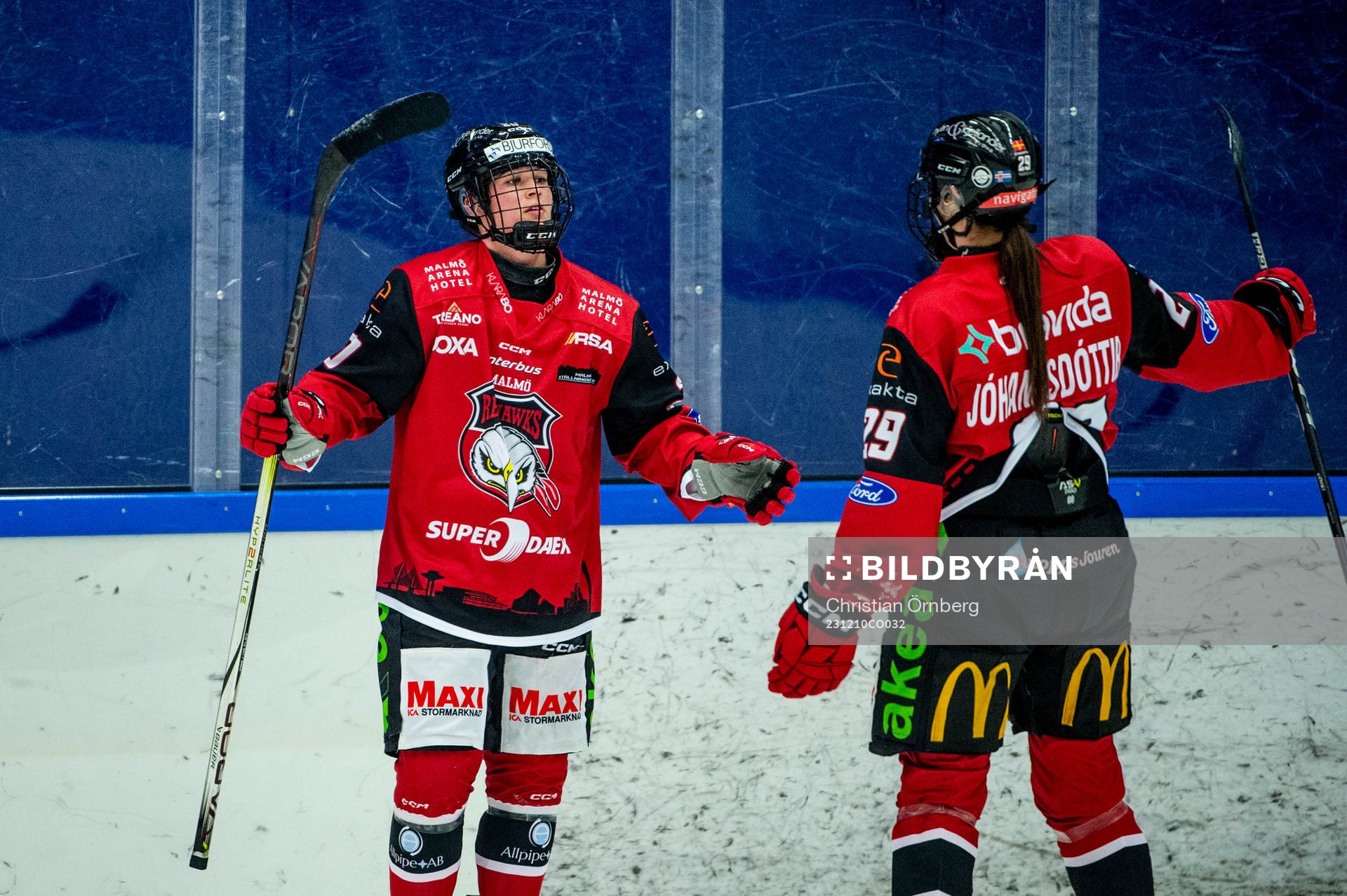 Malmö Redhawks Silke Glud jublar