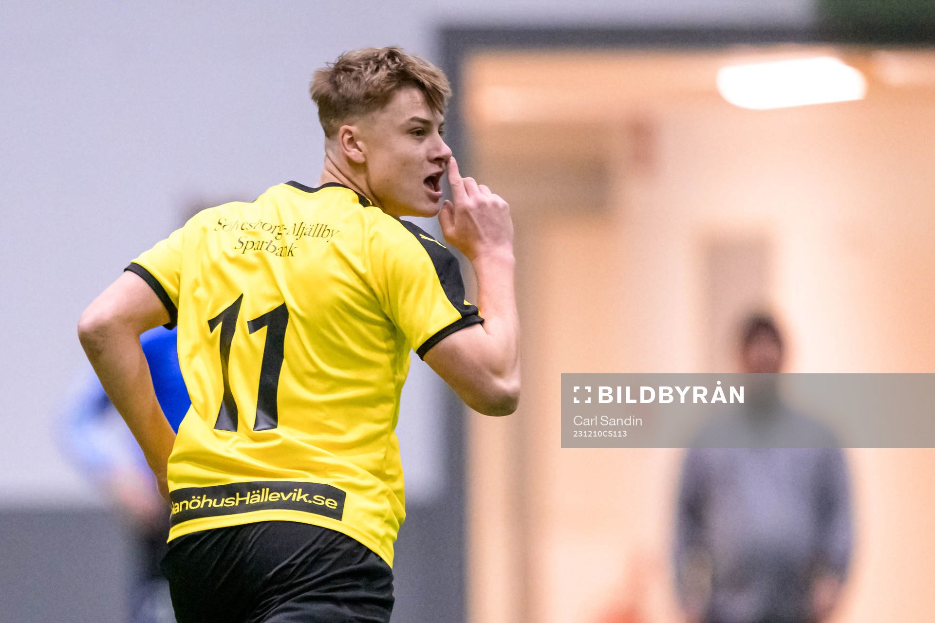 Mjällbys Lucas Nennesson jublar