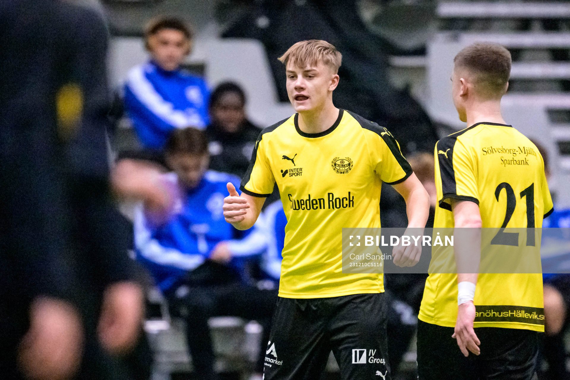Mjällbys Lucas Nennesson jublar