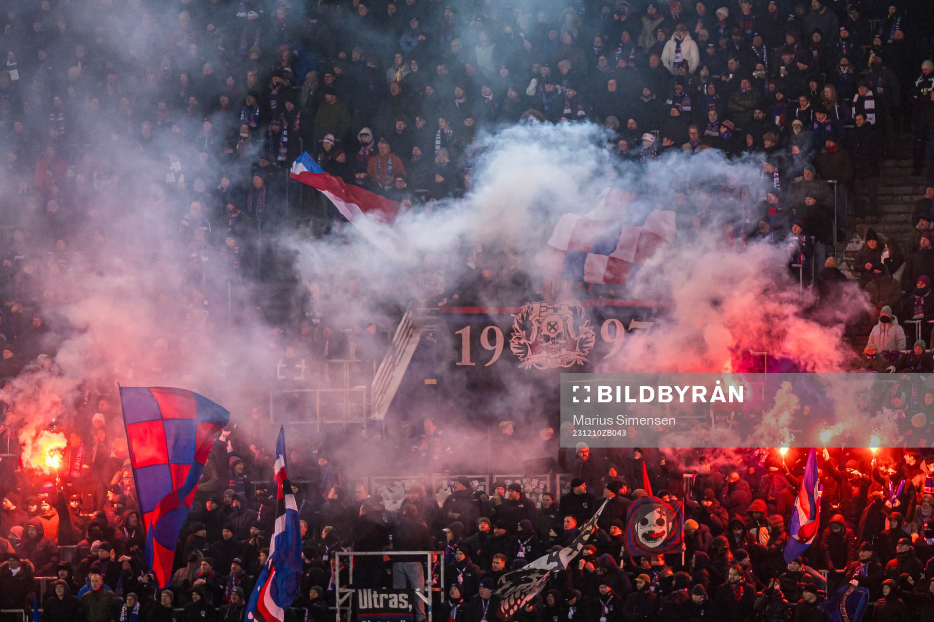 Spectators in the stands