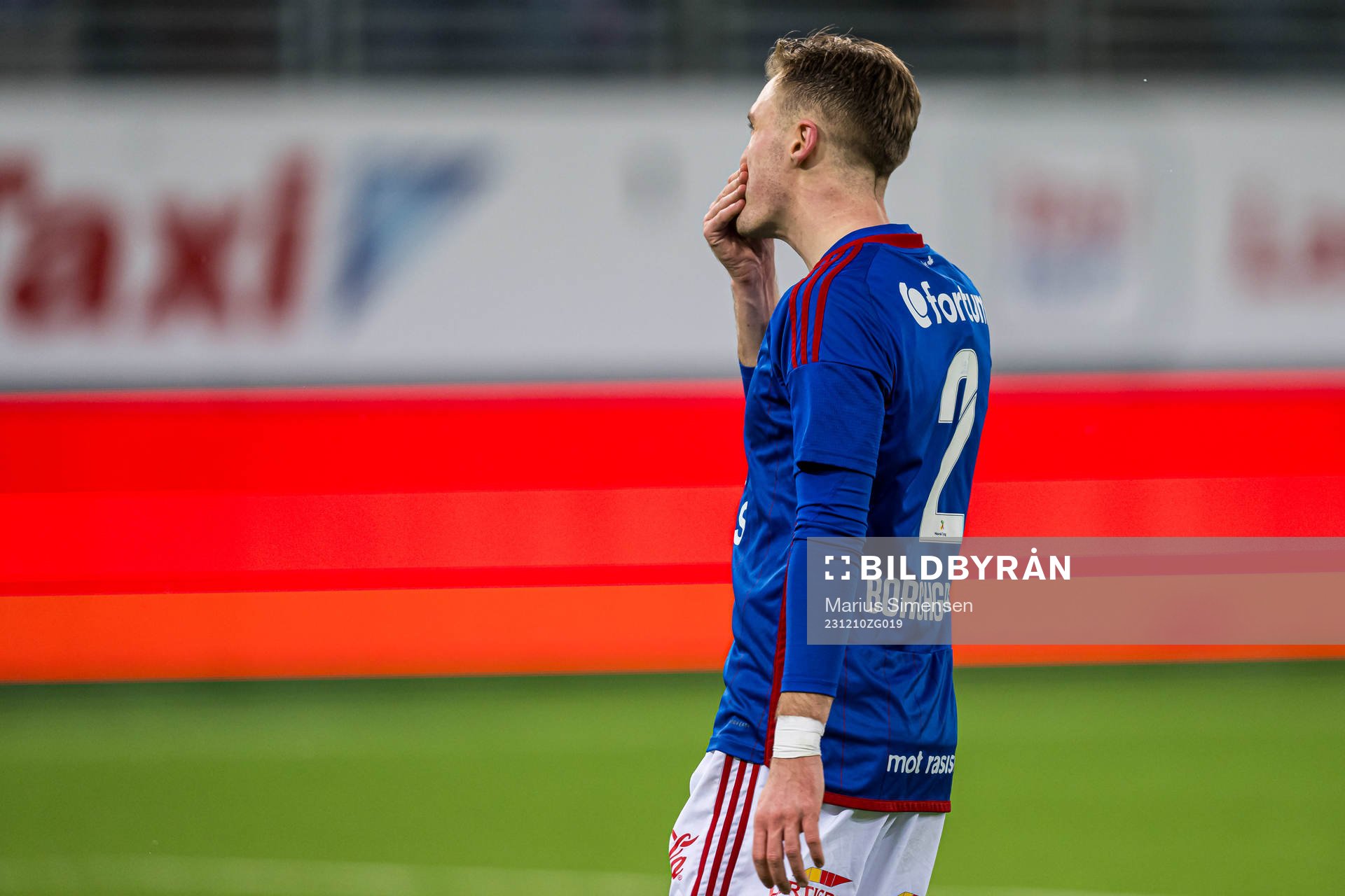 Christian Borchgrevink of Vålerenga looks dejected