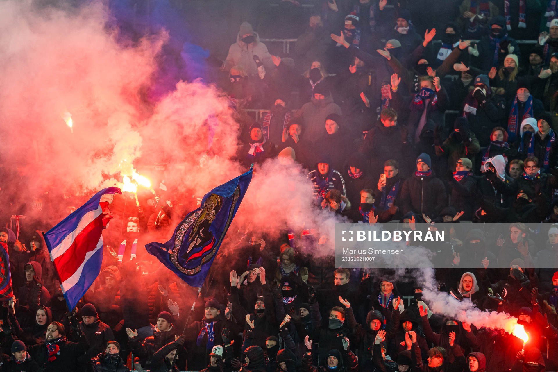 Spectators in the stands