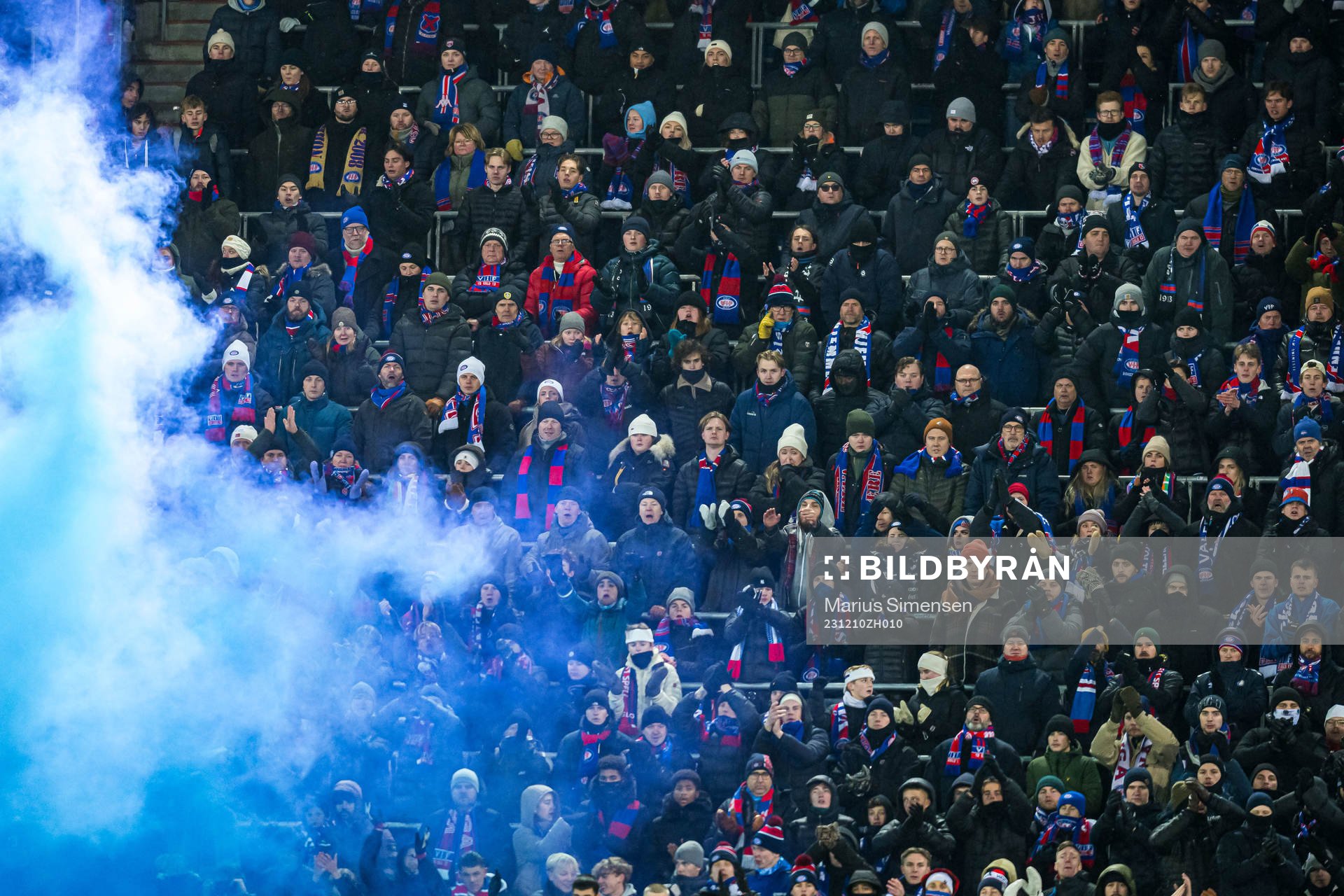 Spectators in the stands