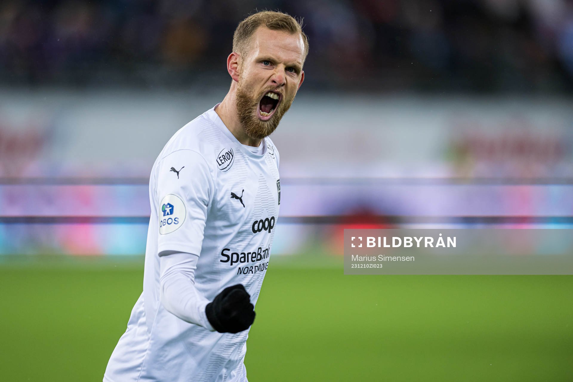 Dan Peter Ulvestad of Kristiansund celebrates