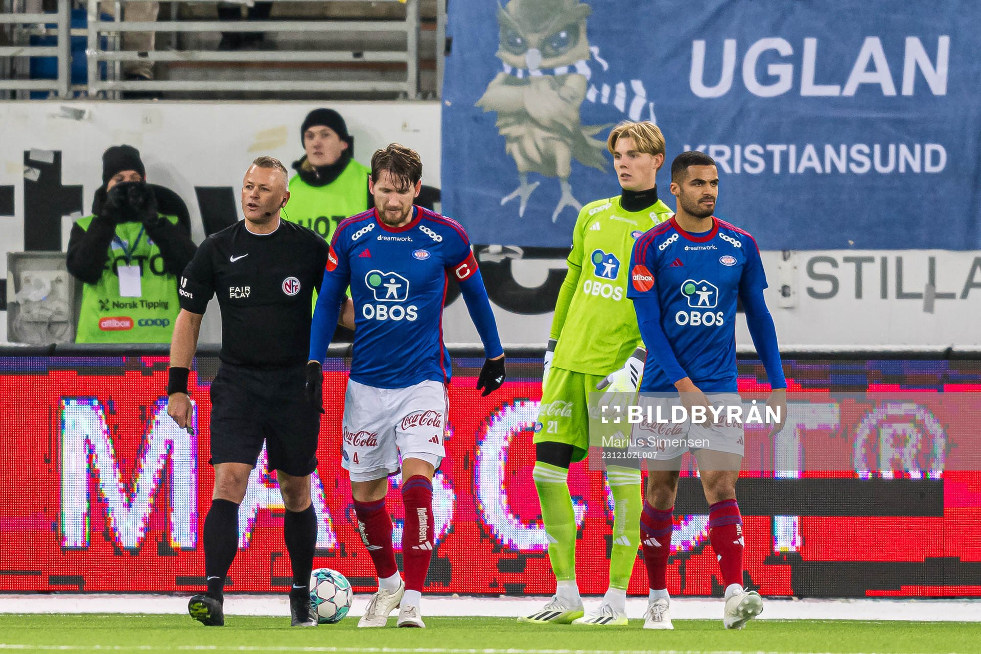 Stefan Strandberg of Vålerenga in pain