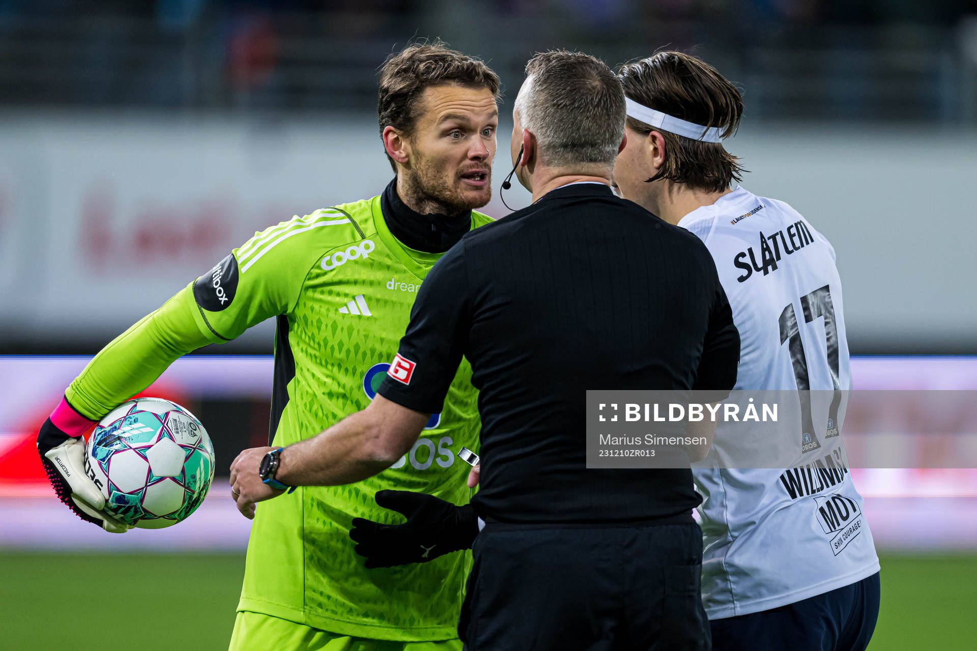 Jacob Storevik of Vålerenga during the Eliteserien playoff football match between Vålerenga and Kristiansund on December 10, 2023 in Oslo.