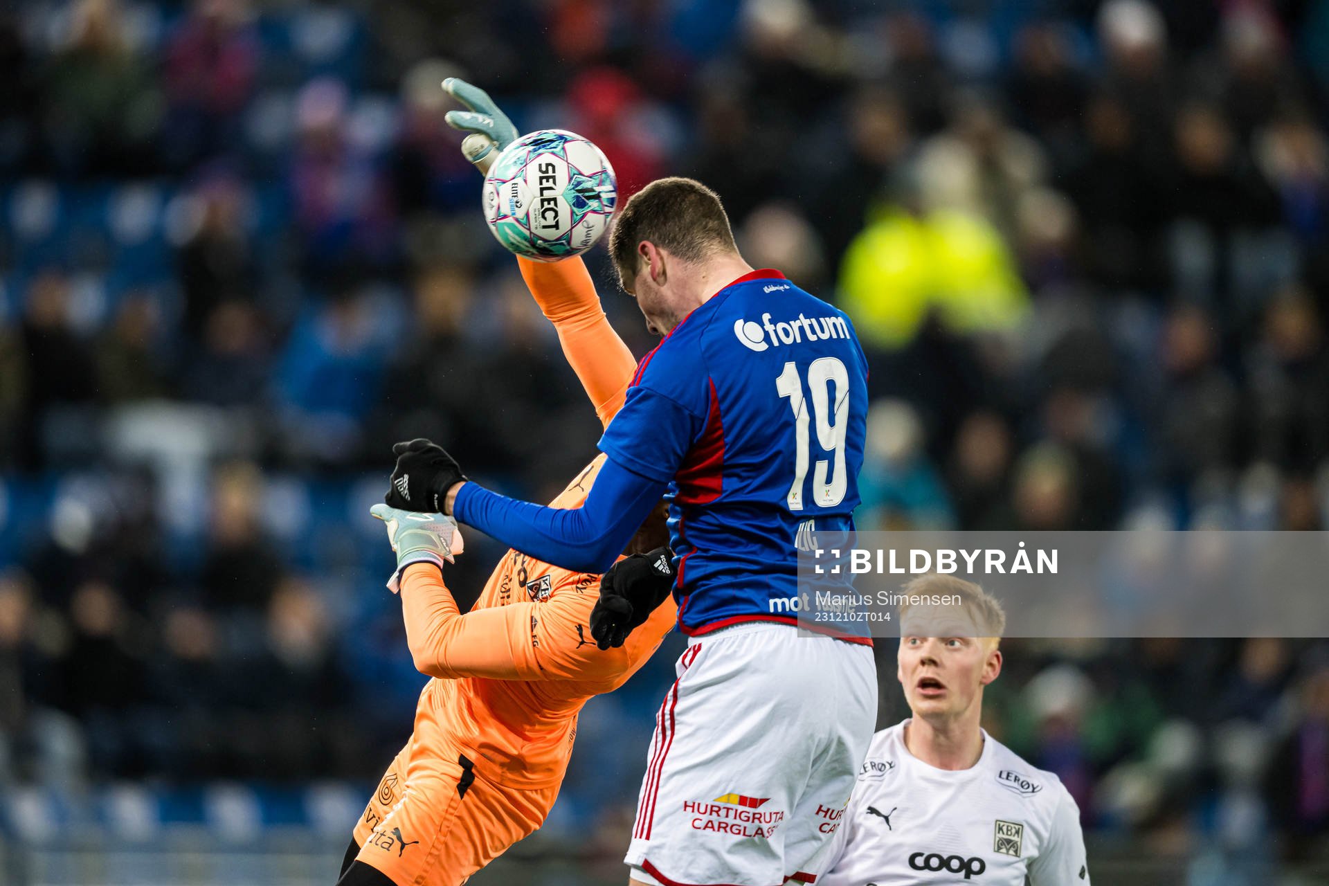 Andrej Ilic of Vålerenga during the Eliteserien playoff football match between Vålerenga and Kristiansund on December 10, 2023 in Oslo.