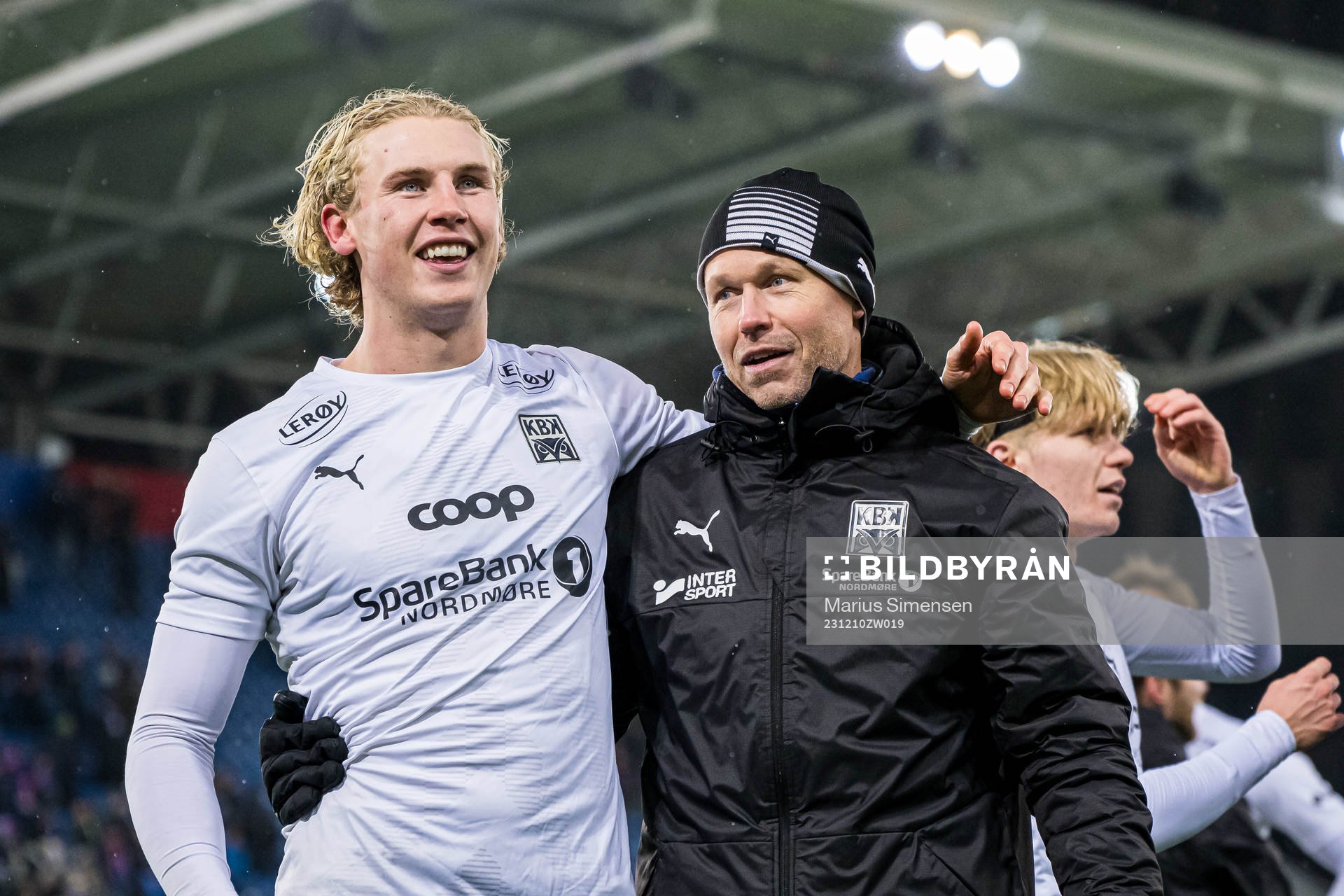 Sebastian Jarl and Amund Skiri, head coach of Kristiansund,
