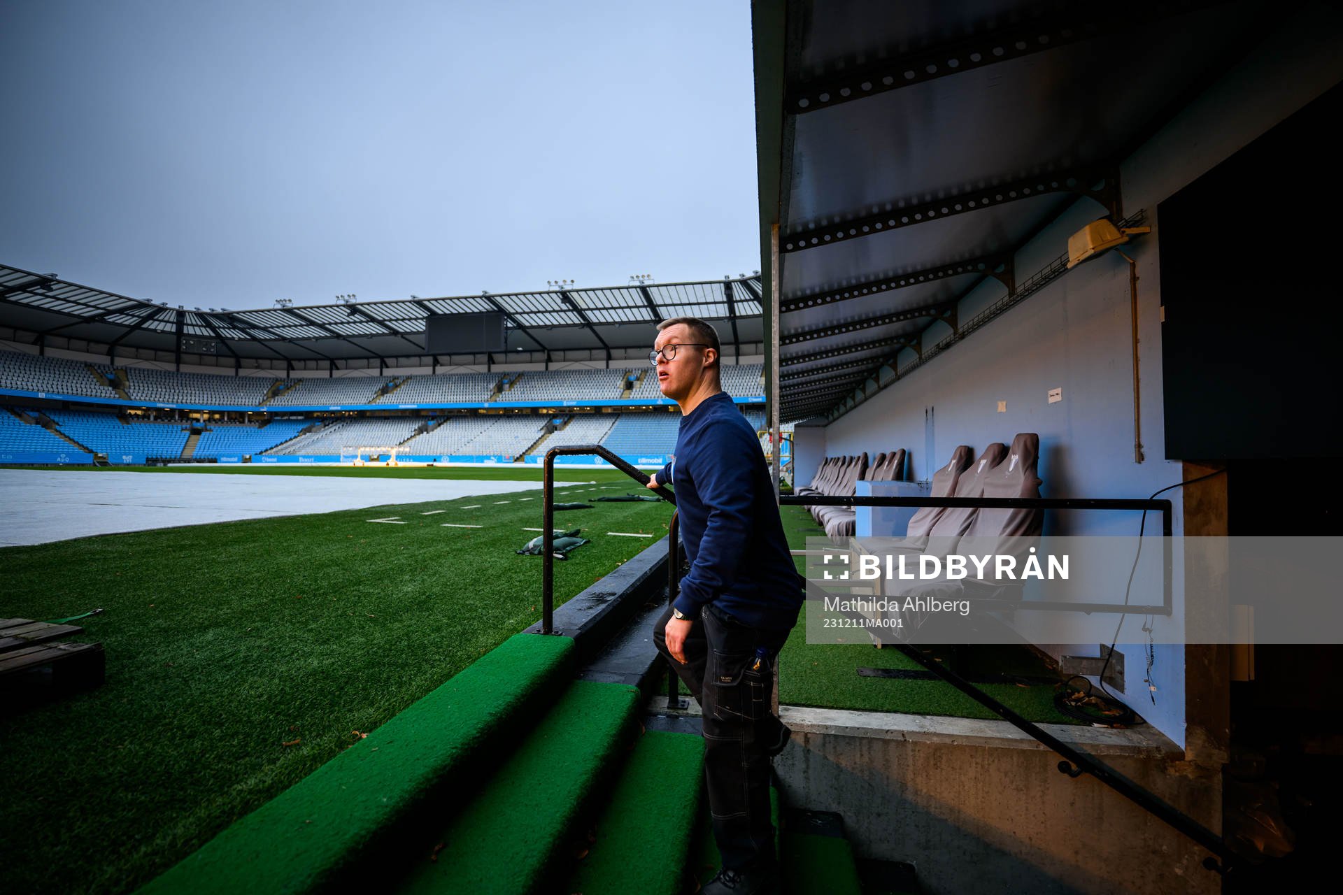 Christoffer Karlsson, planskötare på Eleda Stadion