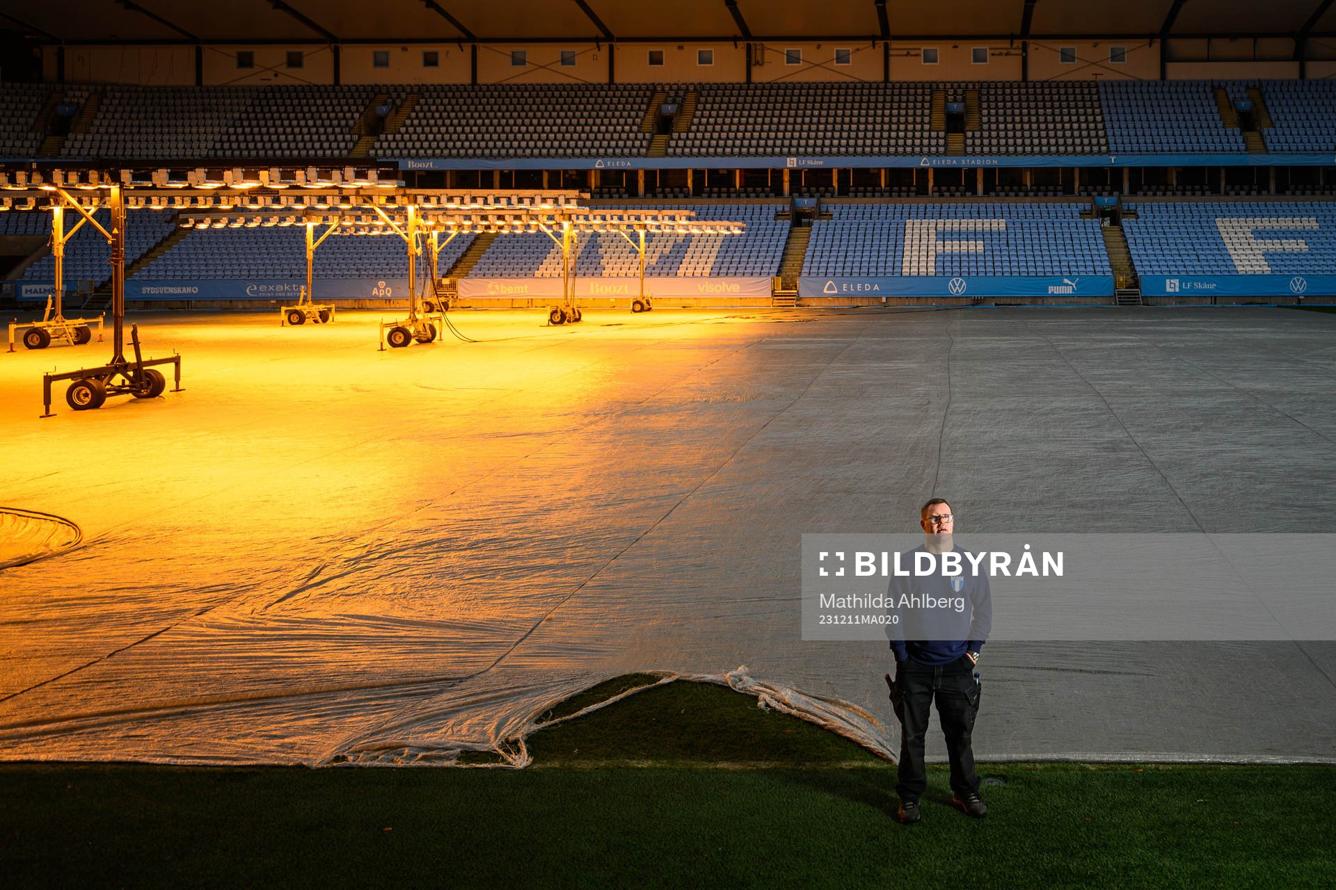Christoffer Karlsson, planskötare på Eleda Stadion