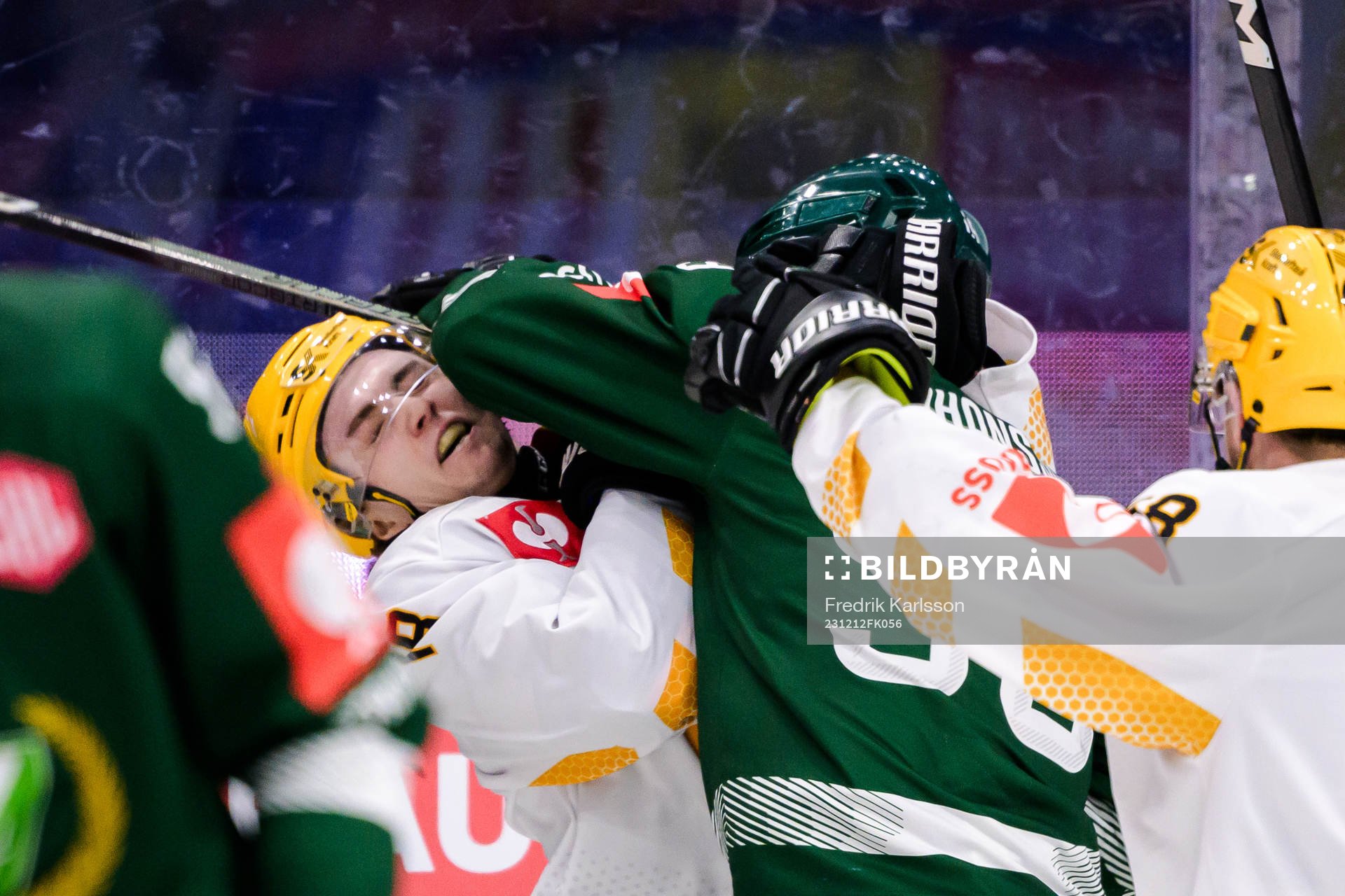 Elias Stenman of Skellefteå and Linus Johansson of